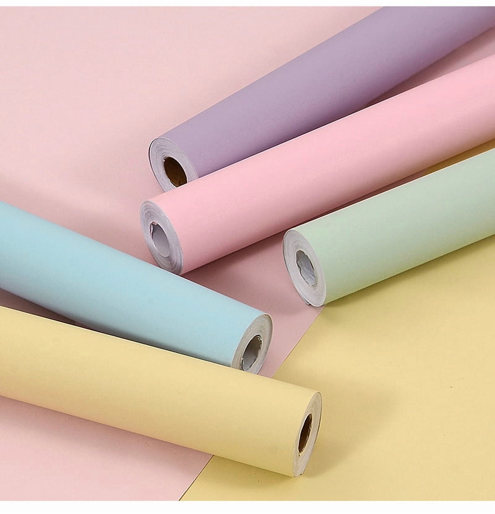 Zhuge Peel and Stick Contact Paper, Removable Self-Adhesive Solid Wallpaper for Countertop and Wall Decor (Purple, 17.7 in x 78.7 in) 6on71