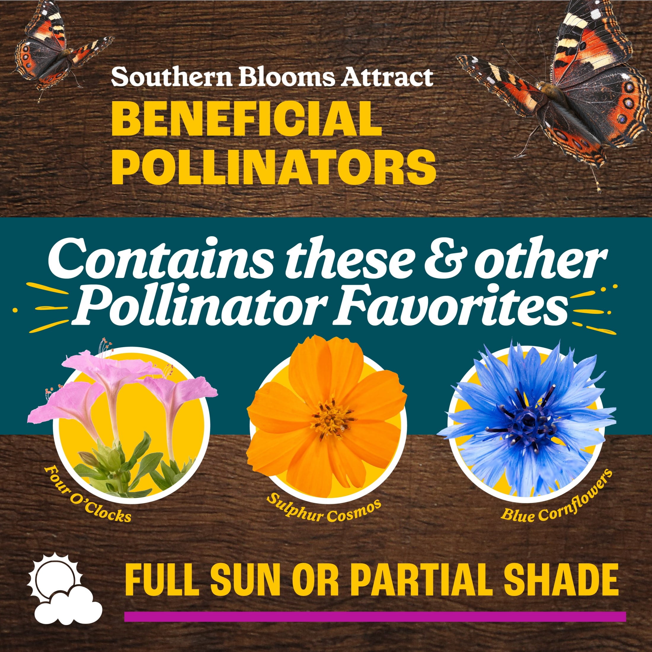 Pennington Wildflower Seed Mix, Southern Region Garden Blend, Pollinator-Friendly Annuals and Perennials (32 oz) uoowy