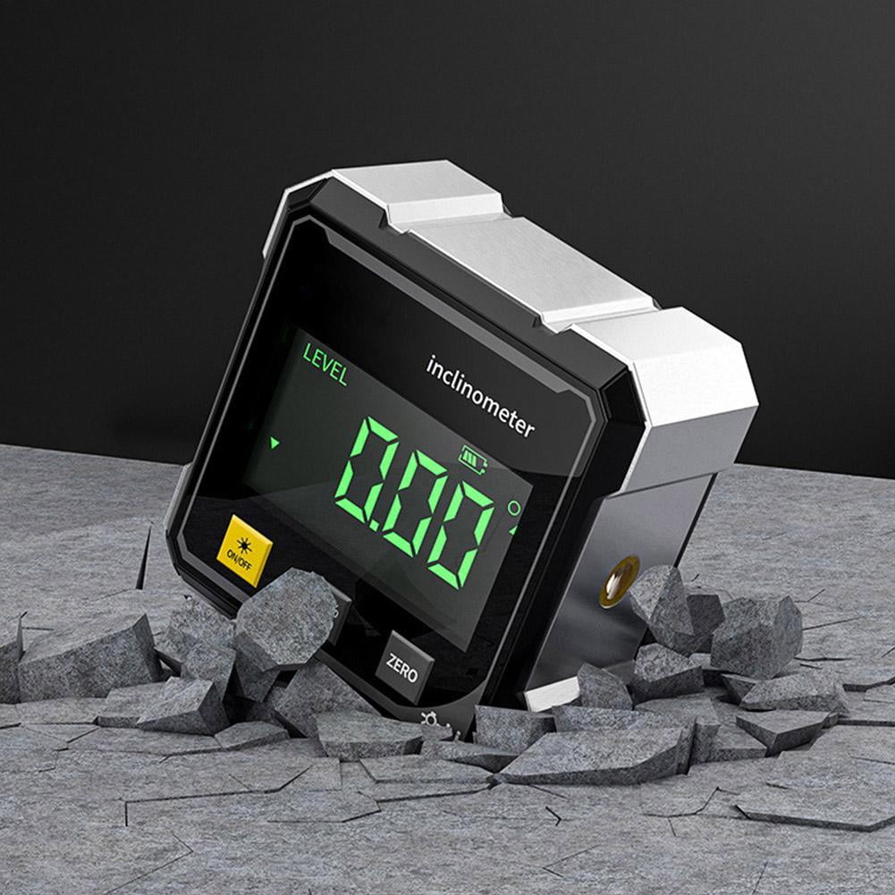 Generic Magnetic Digital Angle Finder with Dual Laser Level (Black, 4-Sided) 33o2d