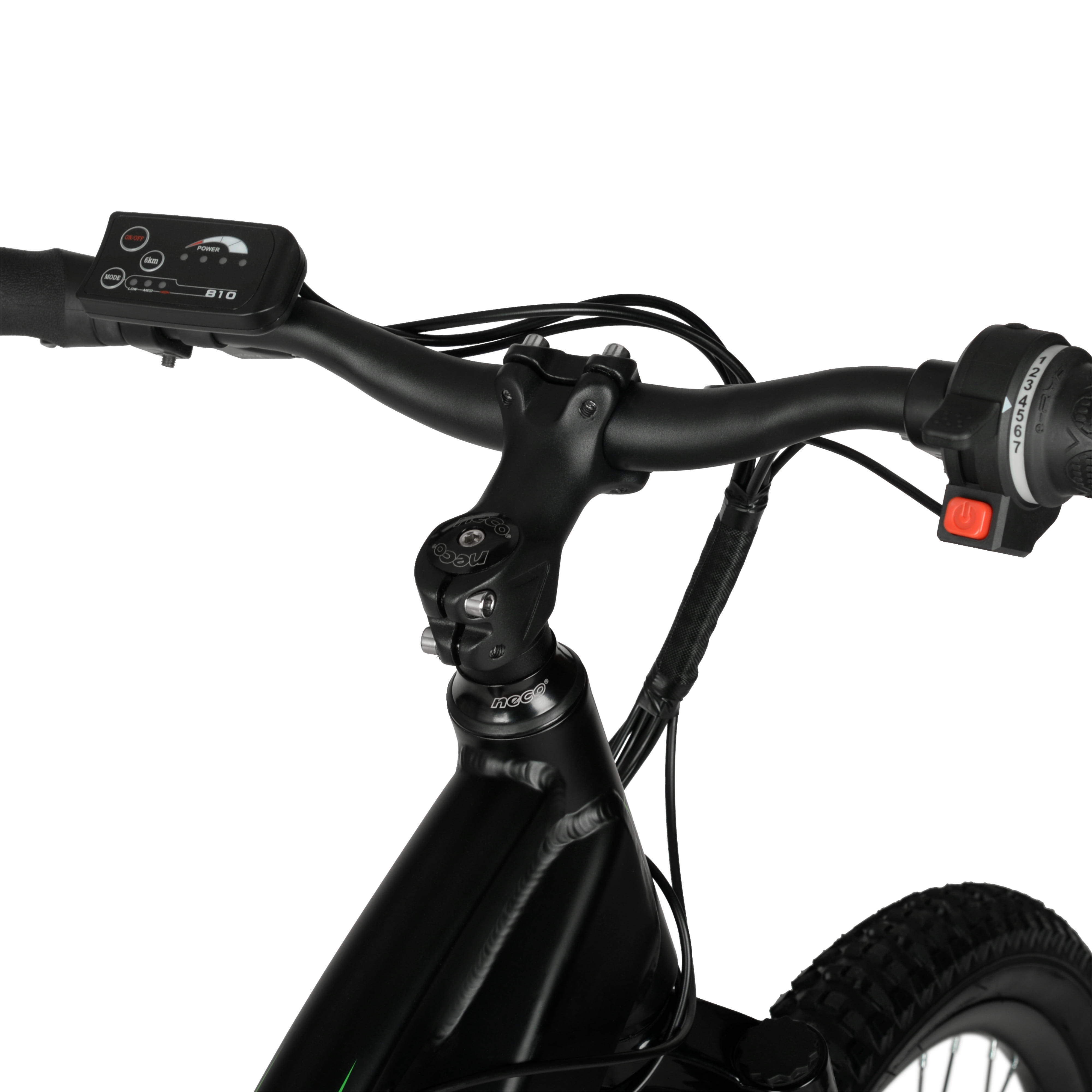 Hyper Bicycles 29 in Electric Mountain Bike, 350W Motor, 6-Speed Trail E-Bike (Black, 29 in) 5tser
