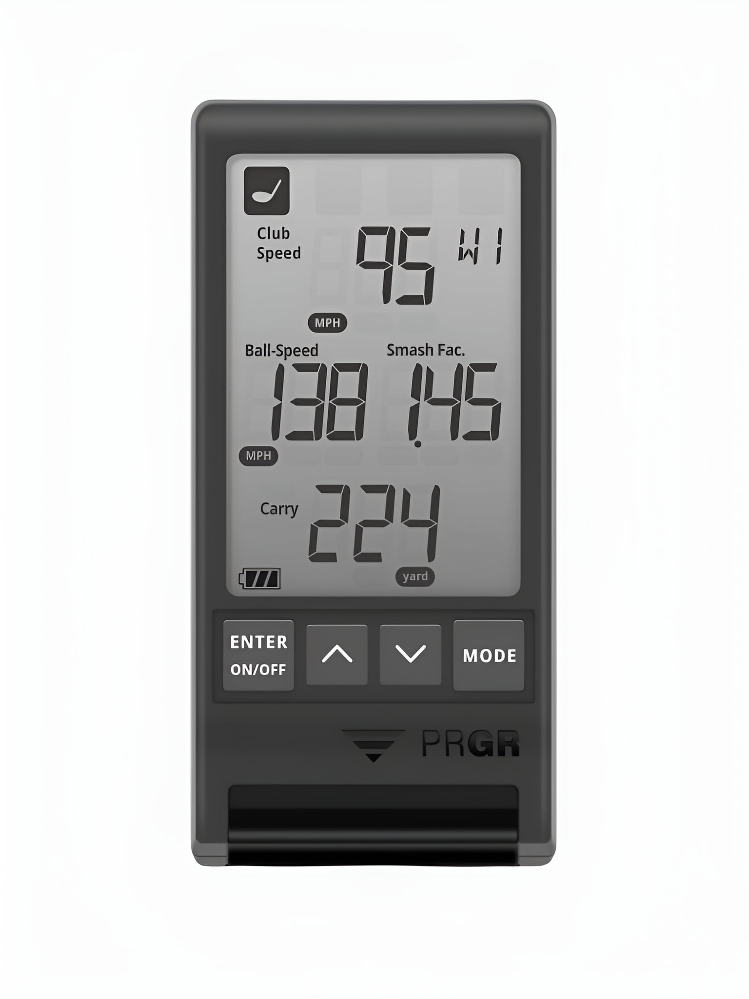 PRGR Pocket Golf Launch Monitor HS-130A (Black, 1 Unit) r1c12