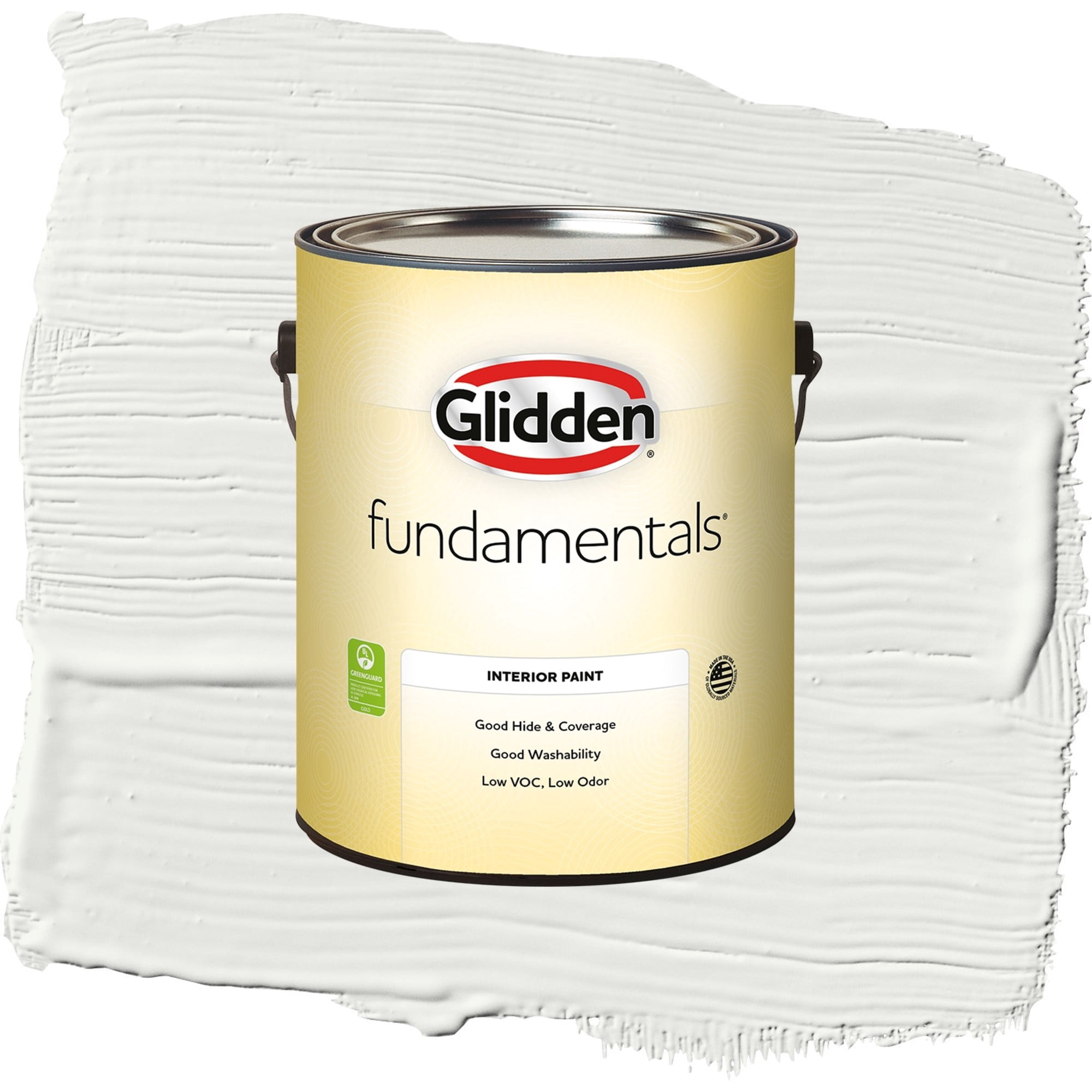 Glidden Fundamentals Interior Eggshell Paint (White, 32 fl oz) jx9qa