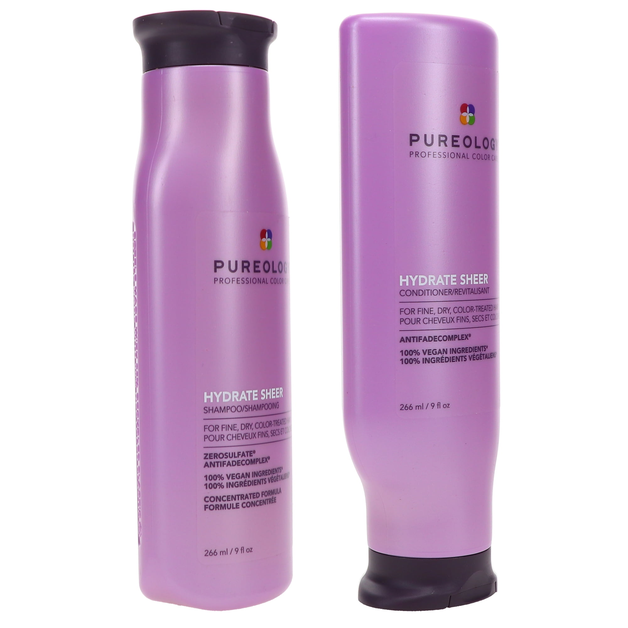 Pureology Hydrate Sheer Shampoo and Conditioner Set for Fine Color-Treated Hair (8.5 oz) cneyt
