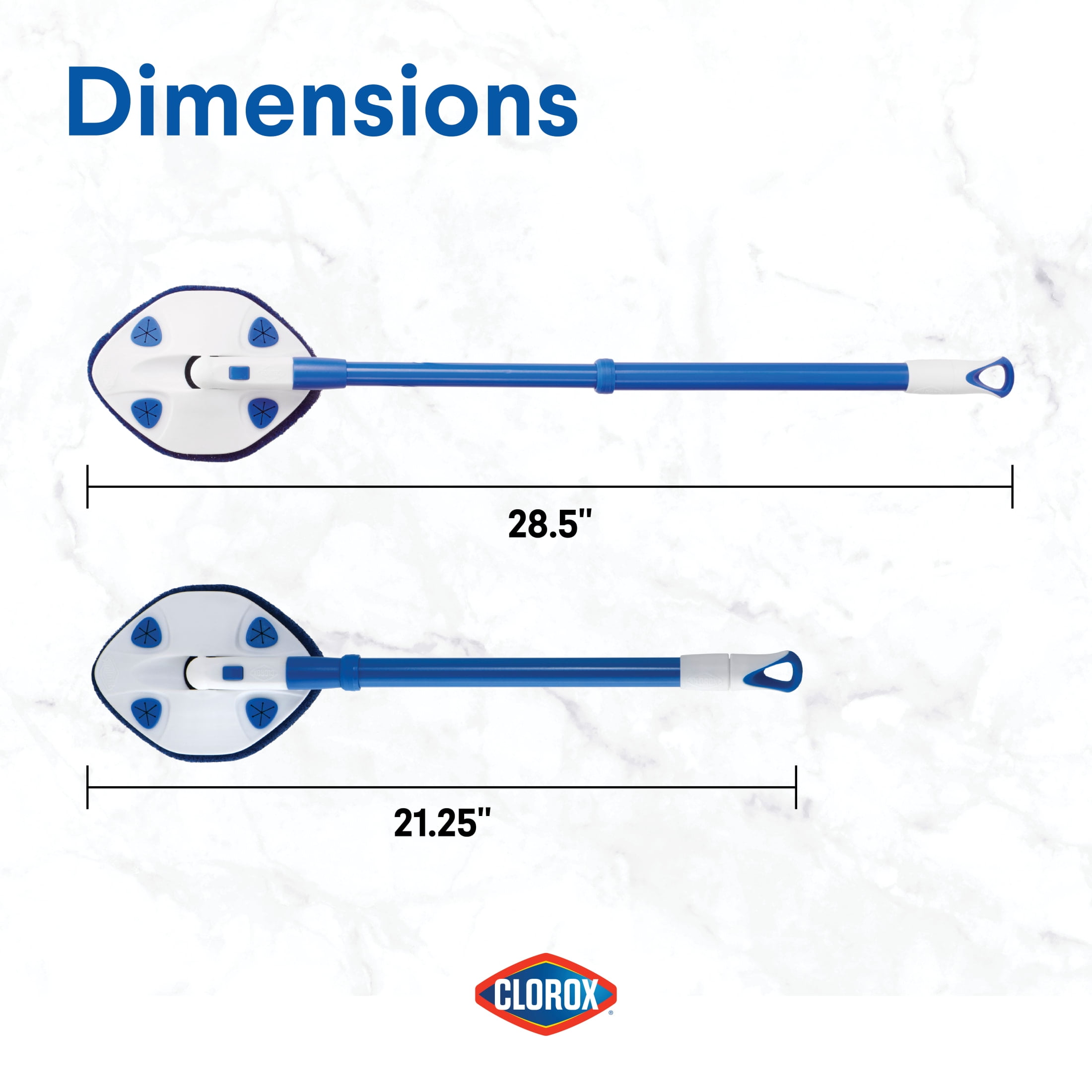 Clorox Extendable Tub and Tile Scrubber with Pivoting Head (28.5 in) z1uqr