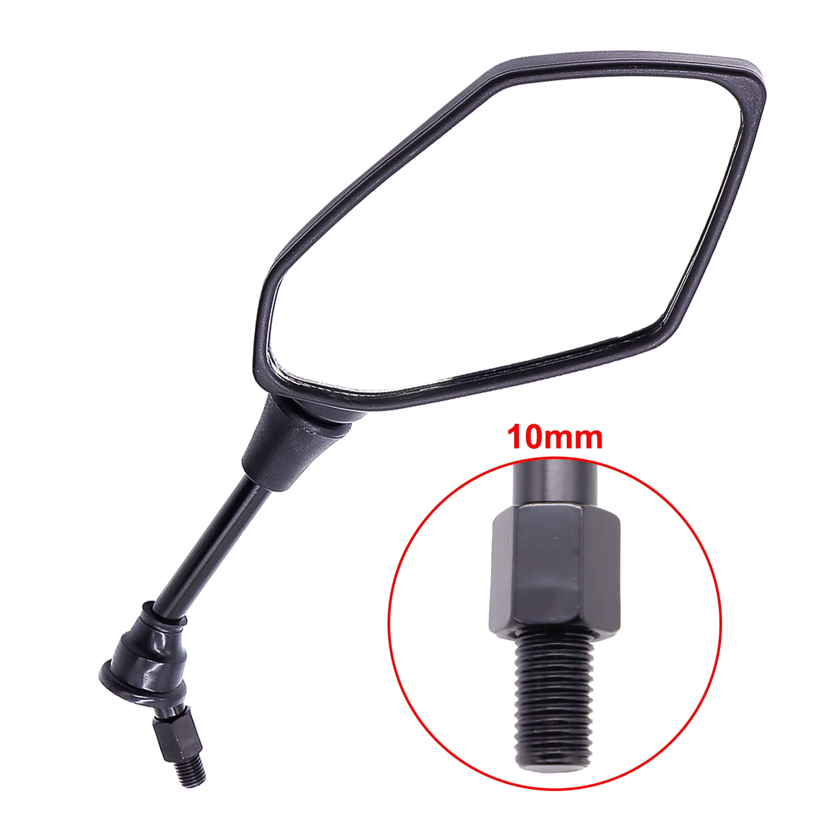 AUTOXBERT Motorcycle Rear View Side Mirrors with 7/8 in Handle Bar Mounts (Black, 1 Pair) fbecv