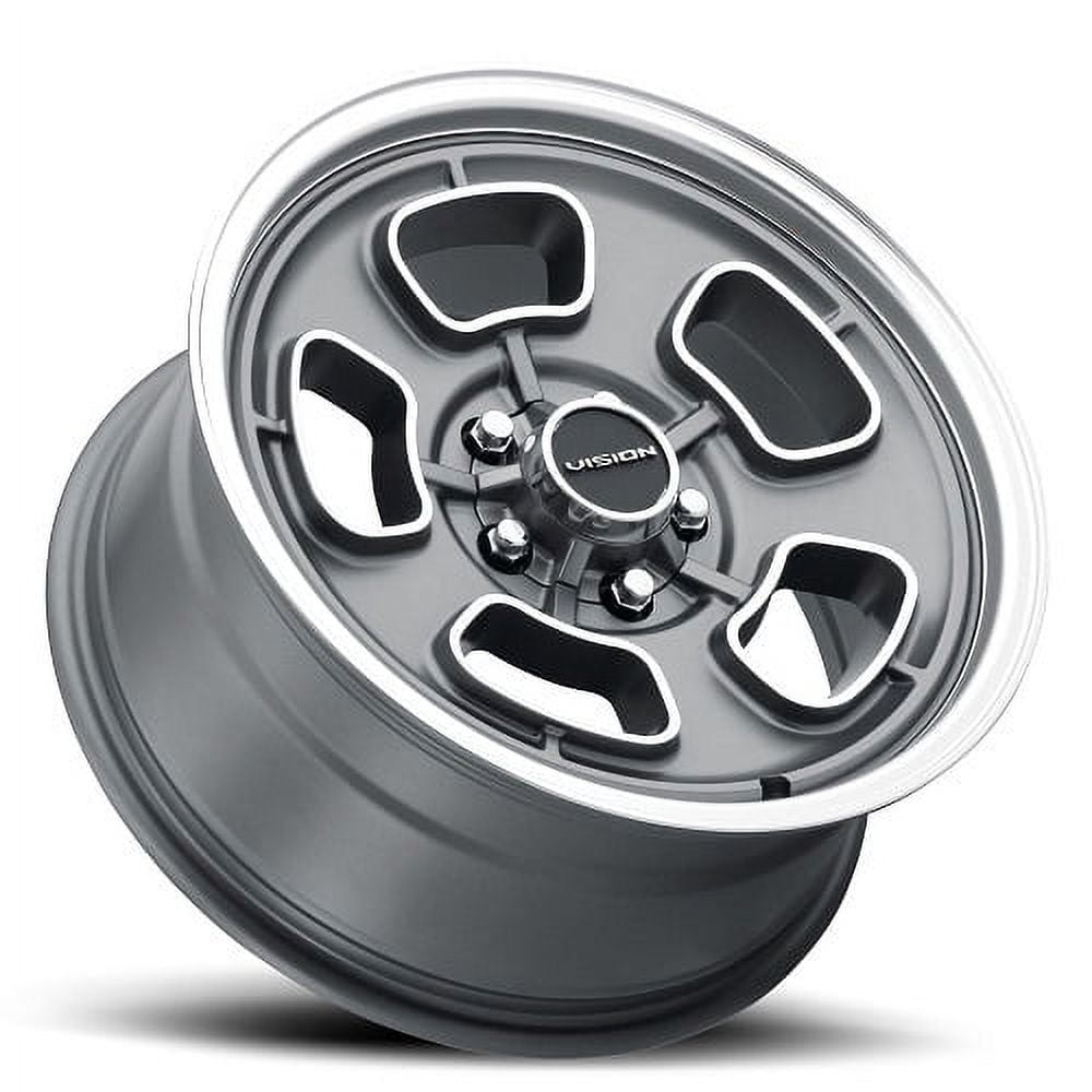 American Muscle 148 Shift Wheel (Grey Machined Lip, 17x8 in) p7qtv