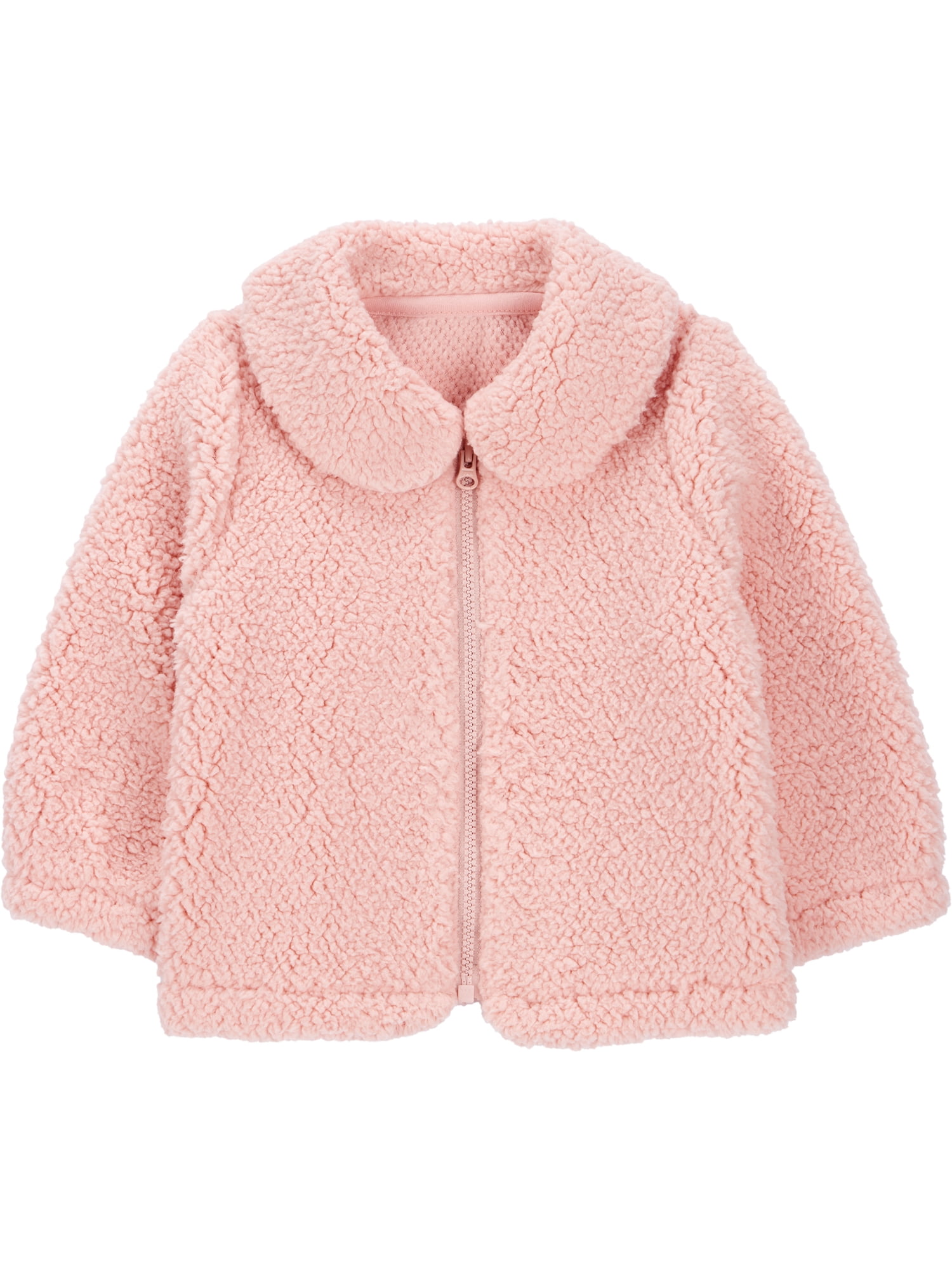 Carter's Child of Mine Baby and Toddler Girl 3-Piece Sherpa Cardigan Outfit Set (Pink, 0-24 Months) iija2