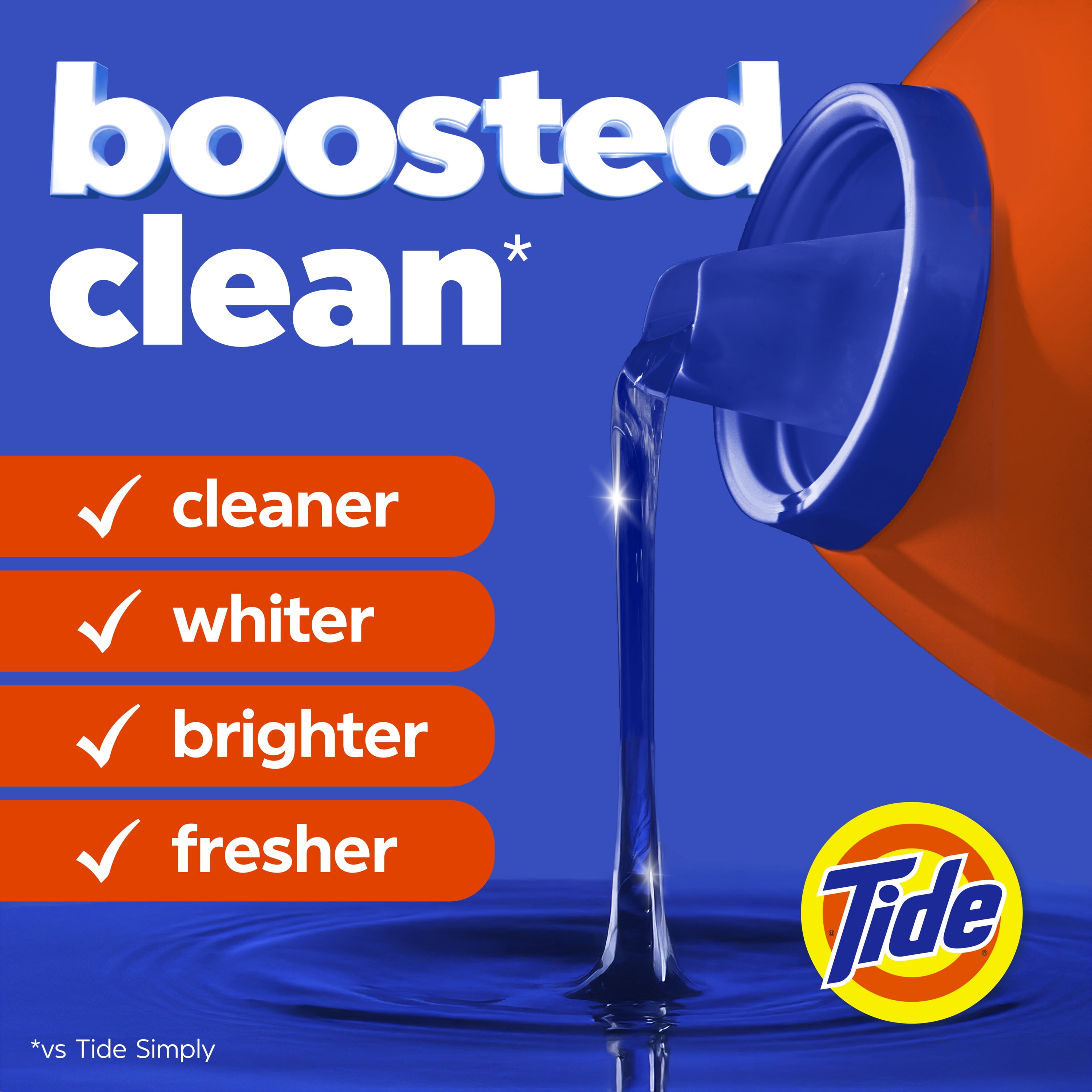 Tide Laundry Detergent Liquid, Spring Meadow Scent, Concentrated Stain Removal Formula (125 fl oz) nrdmg