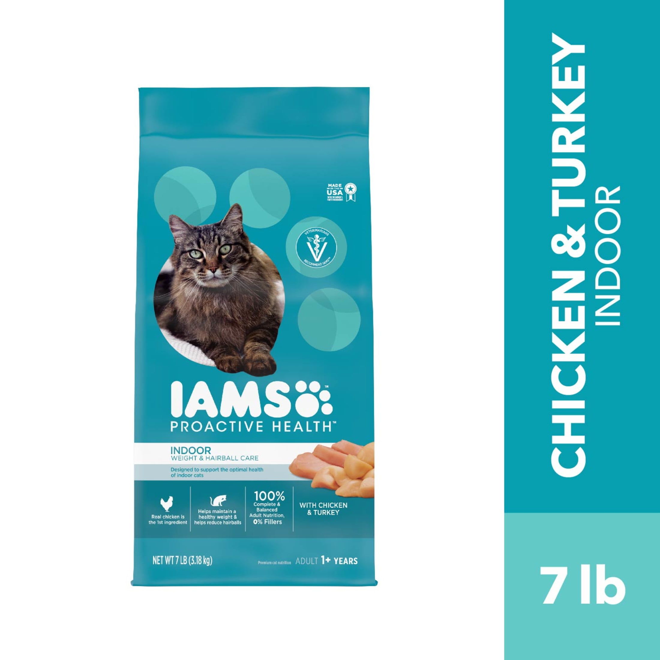 Iams Proactive Health Chicken and Turkey Dry Cat Food (7 lb) aihnf