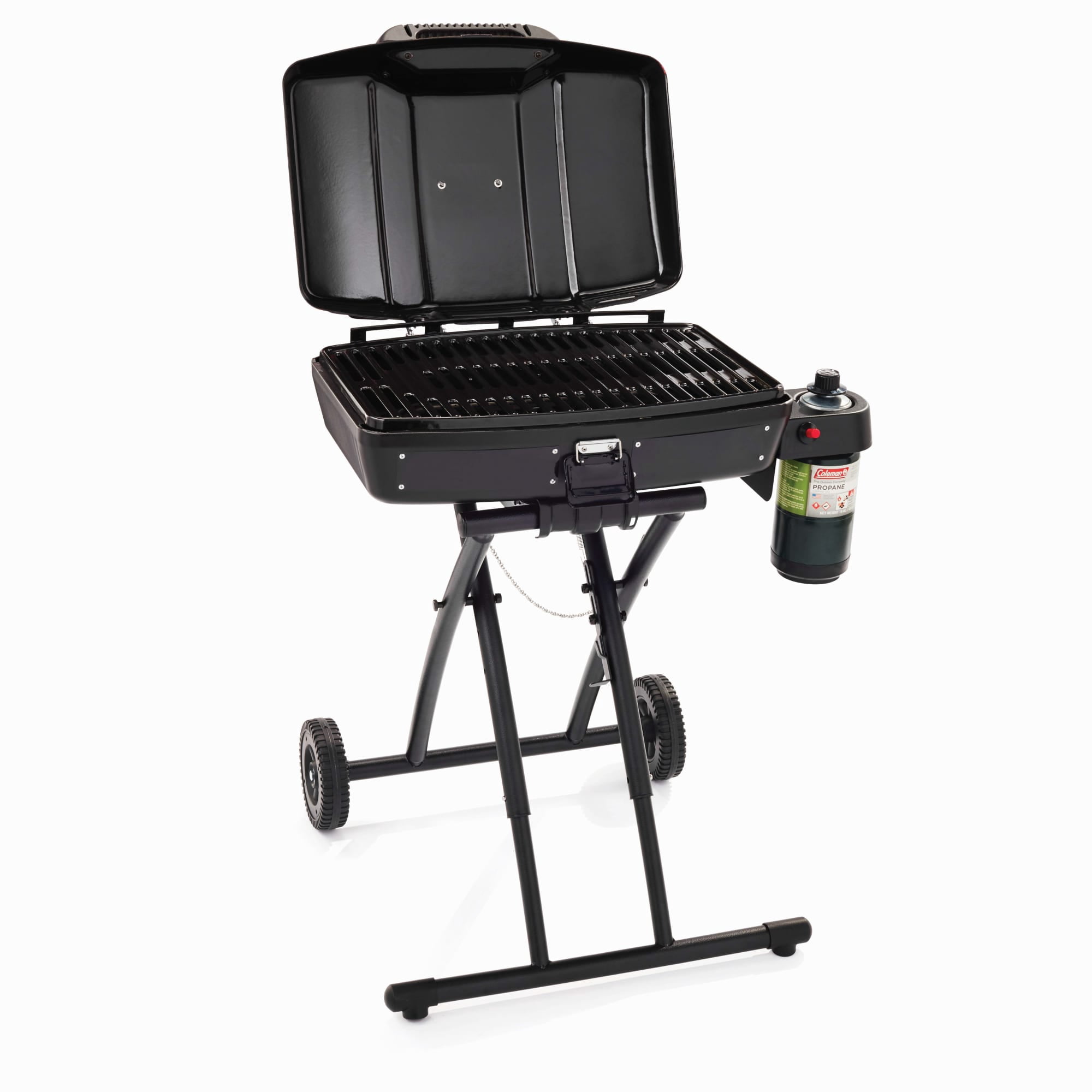 Coleman RoadTrip Sportster Propane Gas Grill Portable Outdoor Cooking Stove (Red, 225 sq. in.) q53h3