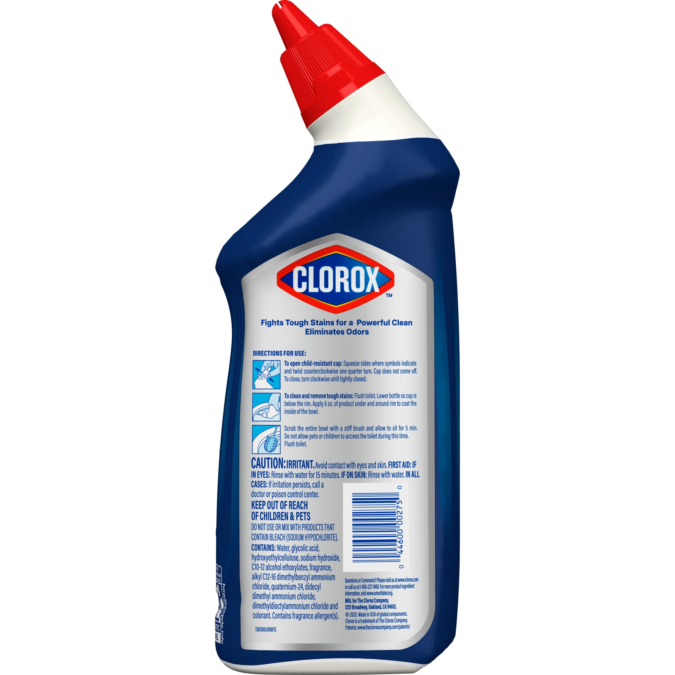 Clorox Toilet Bowl Cleaner Heavy Duty Stain and Ring Remover (Arctic Clean, 24 fl oz) yxrmf