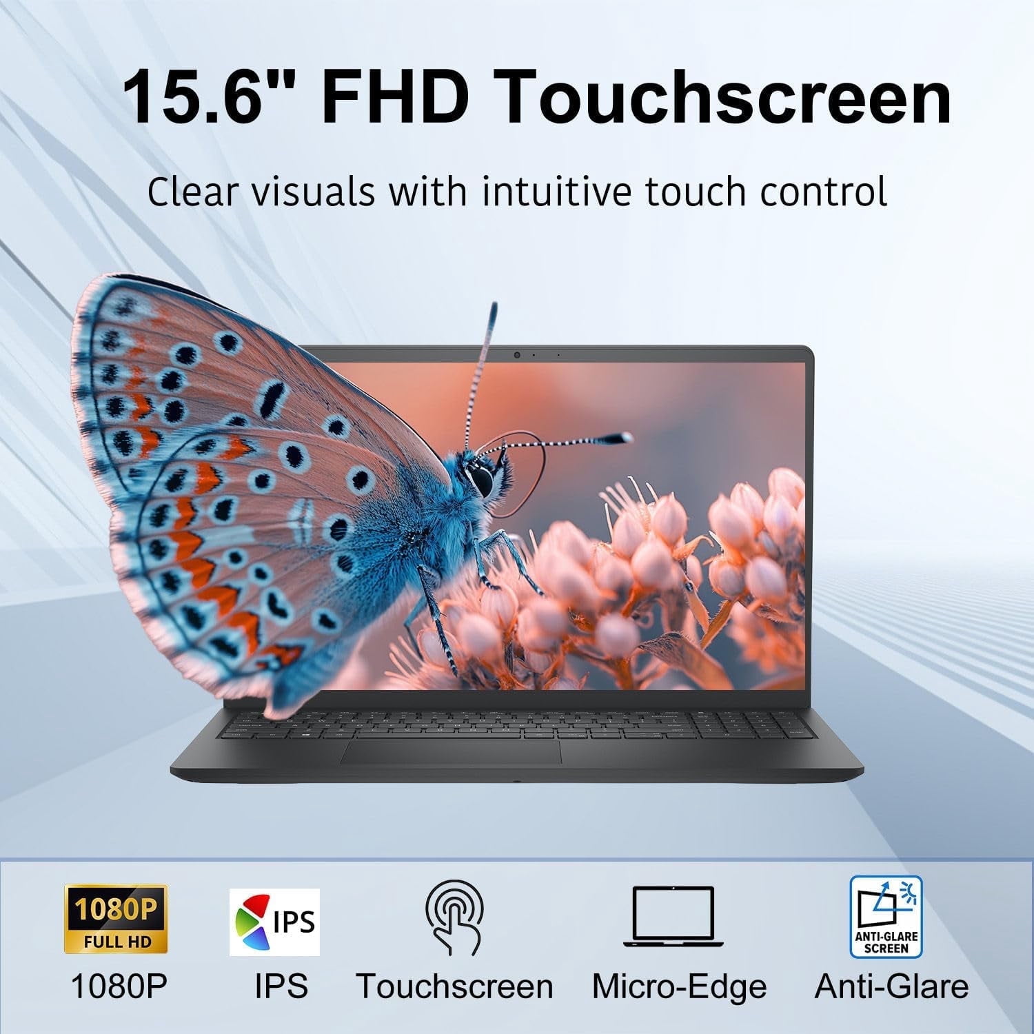 Dell Inspiron 15.6 in FHD Touchscreen Laptop (Intel Core i5-1334U, 16GB RAM, 512GB SSD, Windows 11 Pro, Black) vz0ch