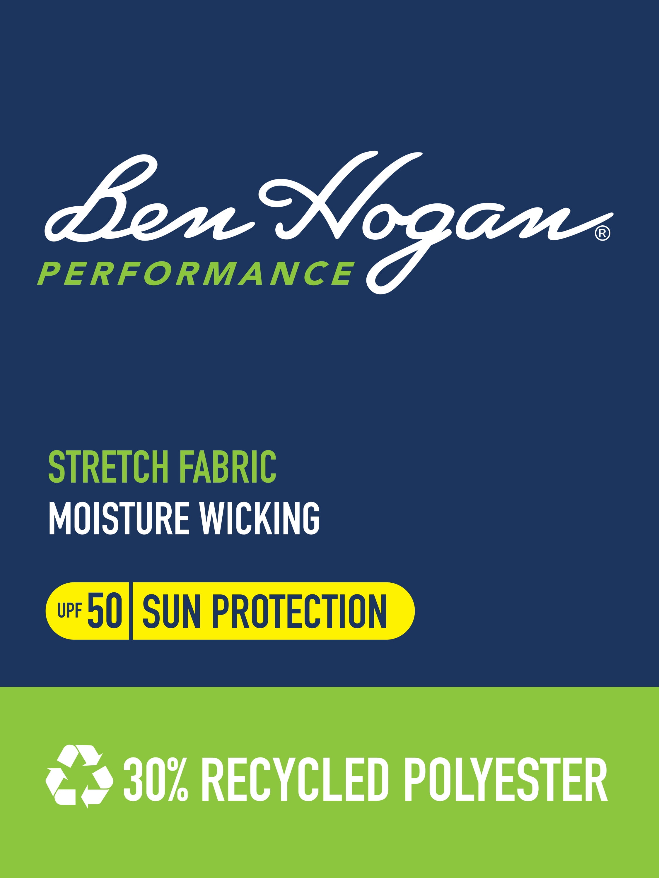 Ben Hogan Men's Performance Golf Pants Active Flex Waistband 4-Way Stretch (Grey, 32x32) p2q5m