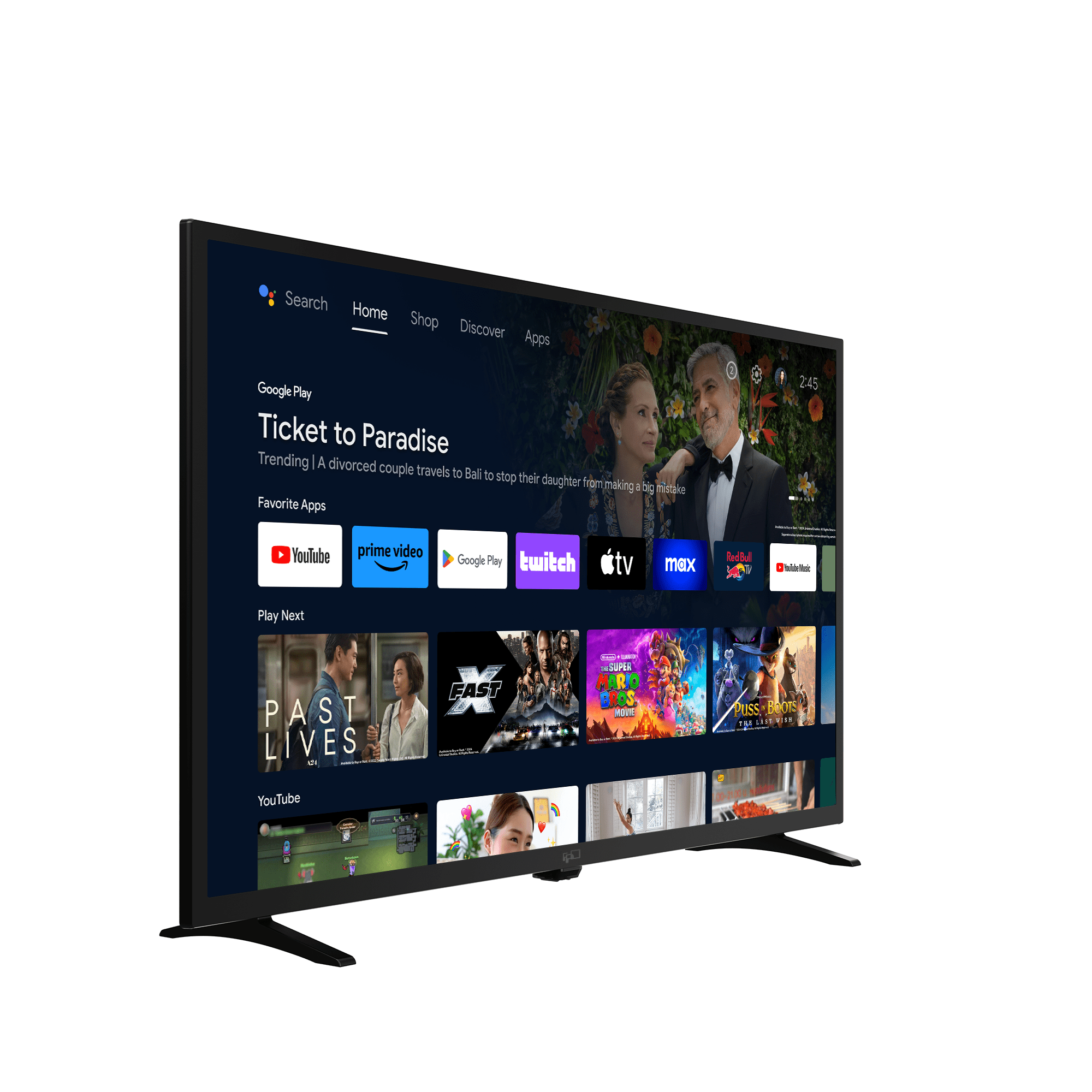 FPD 43-inch Smart TV, 1080P FHD Android TV with Built-in Chromecast, Dolby Audio, HDR 10, Voice Control (43 in) d9qk2