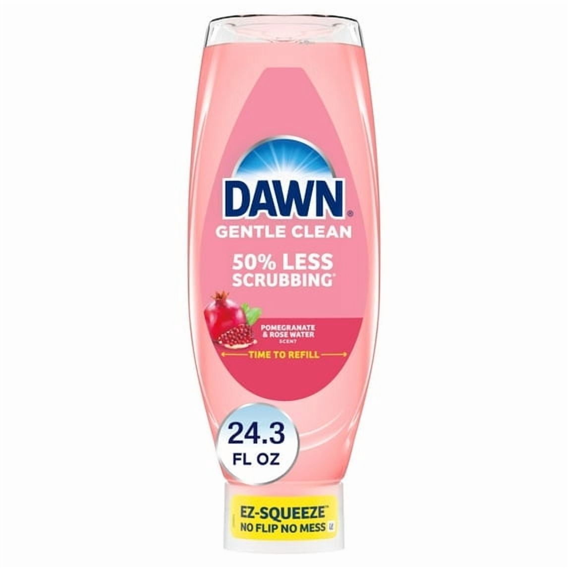 Dawn Gentle Clean EZ-Squeeze Dish Soap, Pomegranate & Rose Water Scent (24.3 oz, with Microfiber Dishcloth) iu3ra