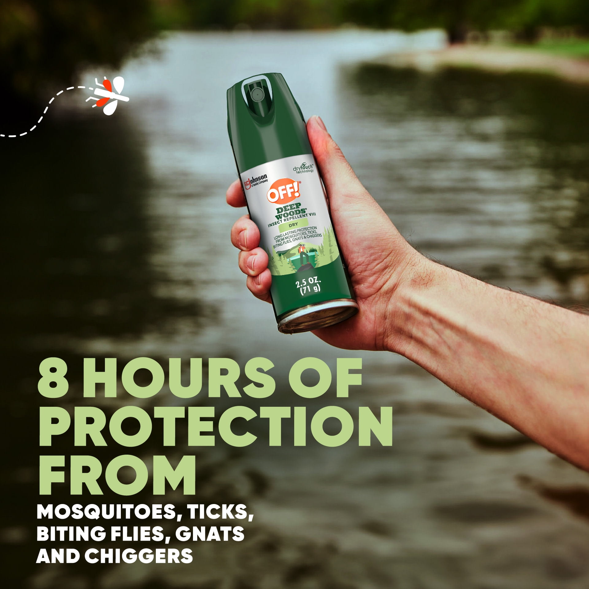 OFF! Deep Woods Insect Repellent Spray with 25% DEET (Clear, 2.5 oz) utmgq