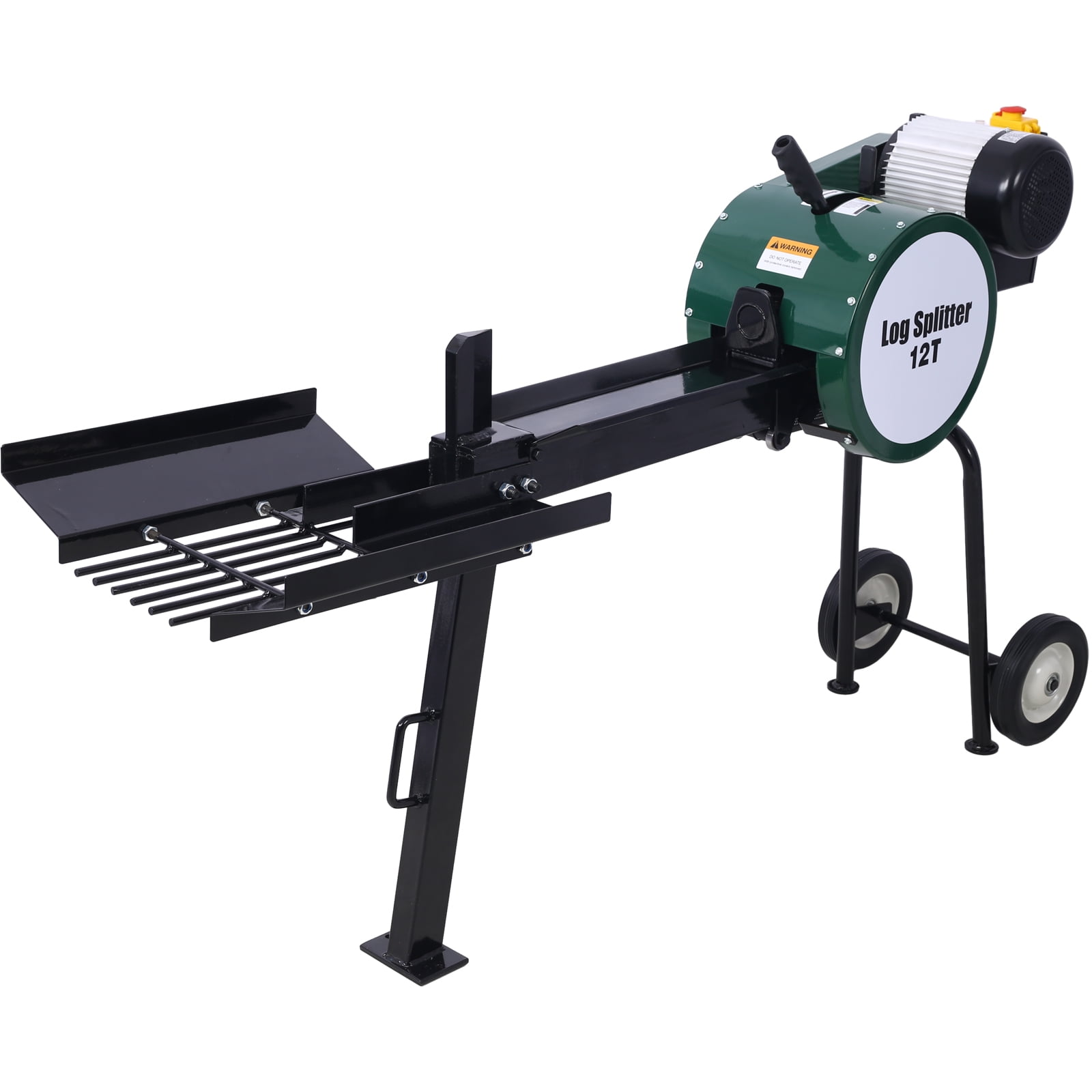 Chery Industrial Electric Log Splitter 12 Ton Horizontal Firewood Machine (Green, 18.5 in) 0c1t9