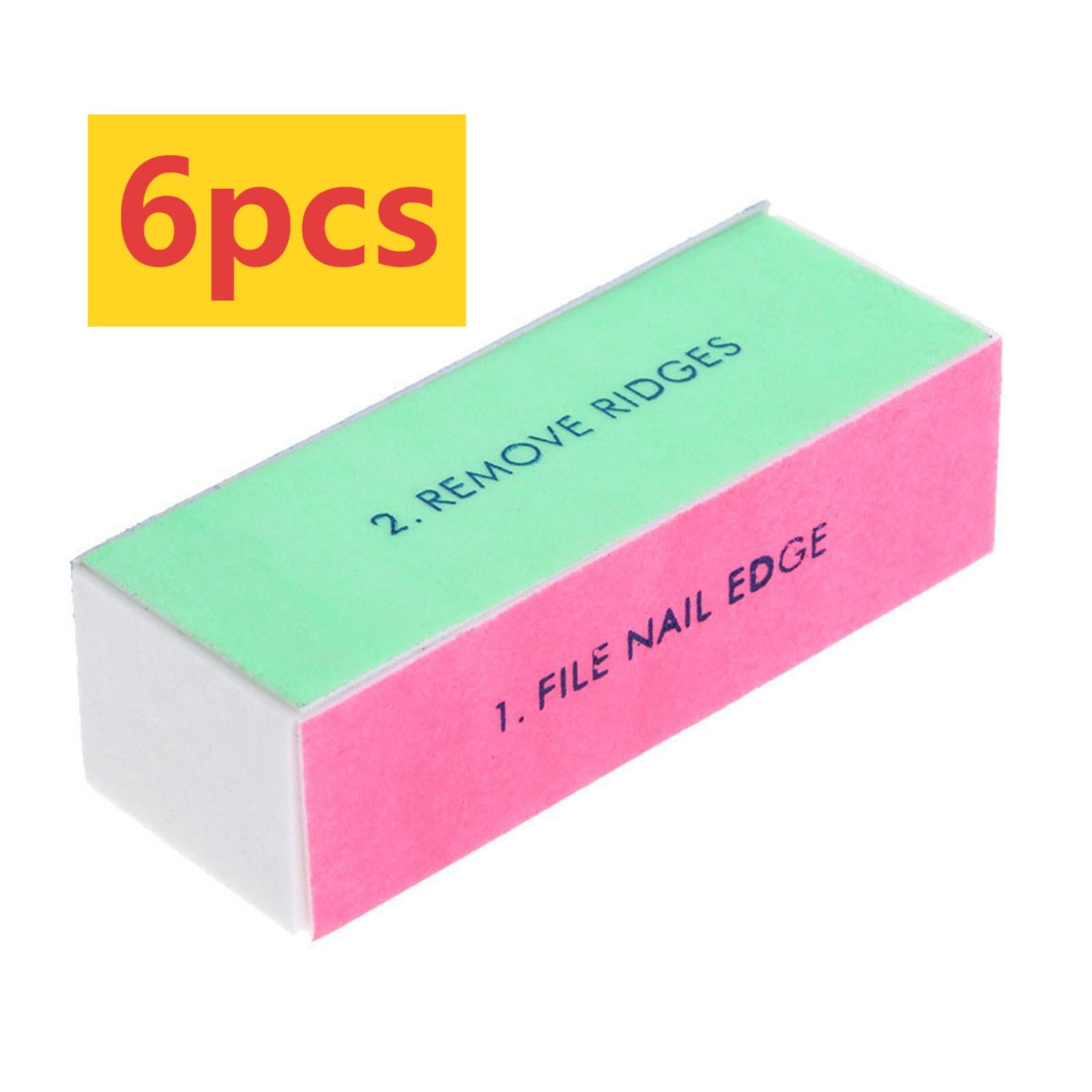 FSTDelivery 4-Way Nail Buffer Block Professional Polishing File for Natural and Acrylic Nails (6 Pcs) 2lruk