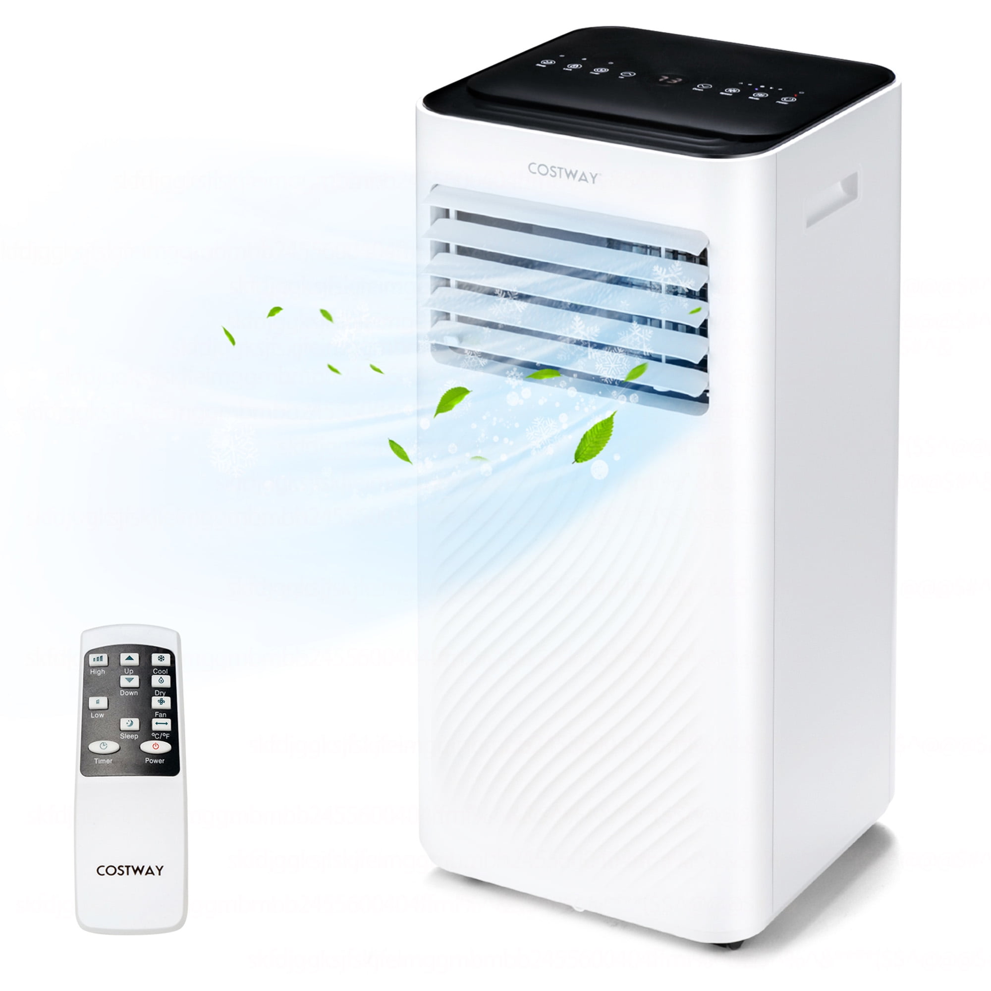 Costway Portable Air Conditioner 10000 BTU 4-in-1 Cooling Fan Dehumidifier with Remote Control (White, 350 sq.ft) gl0rg