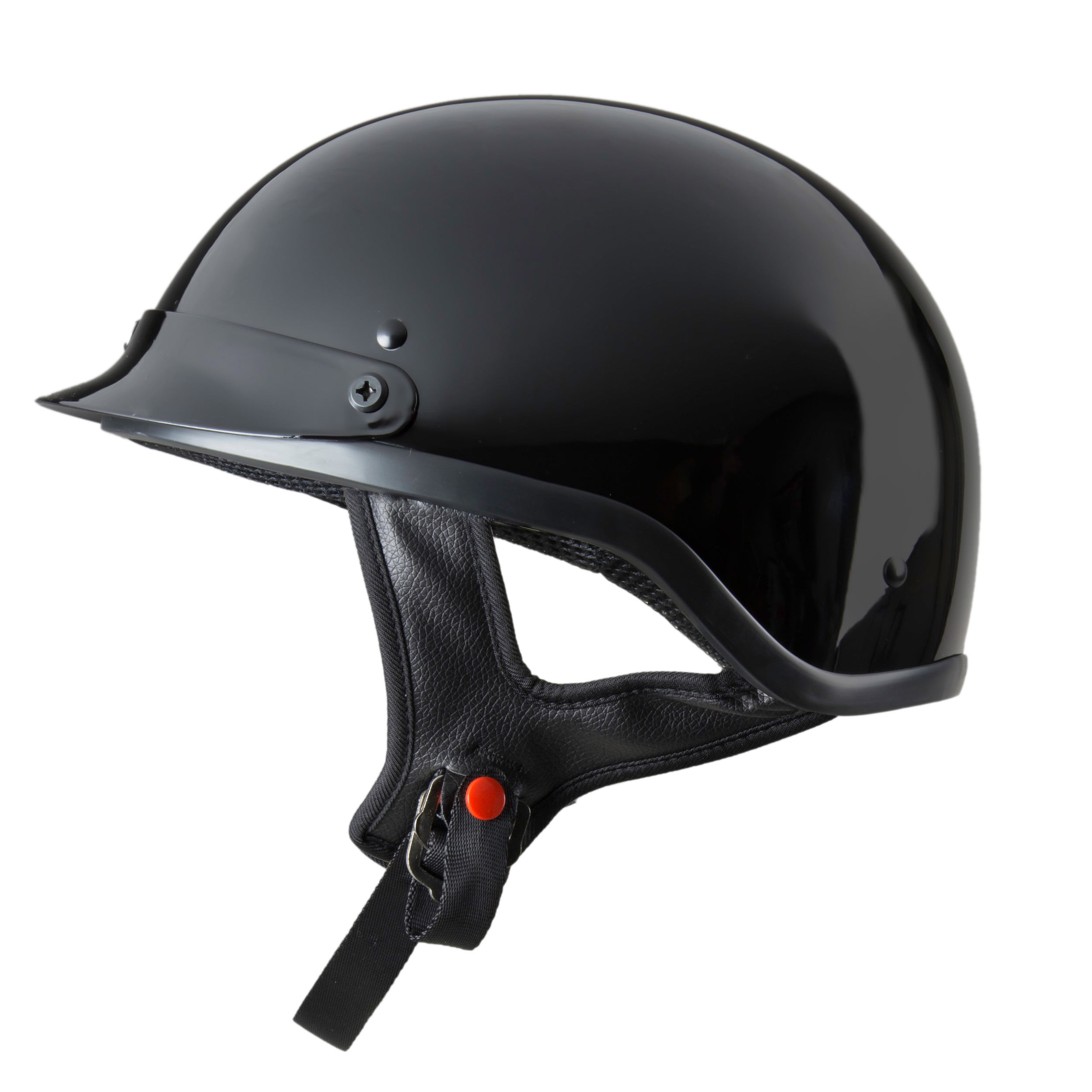 Fuel Helmets Adult Motorcycle Half Helmet, DOT Certified Safety Gear, Lightweight Protective Shell (Gloss Black, Medium) q23cr