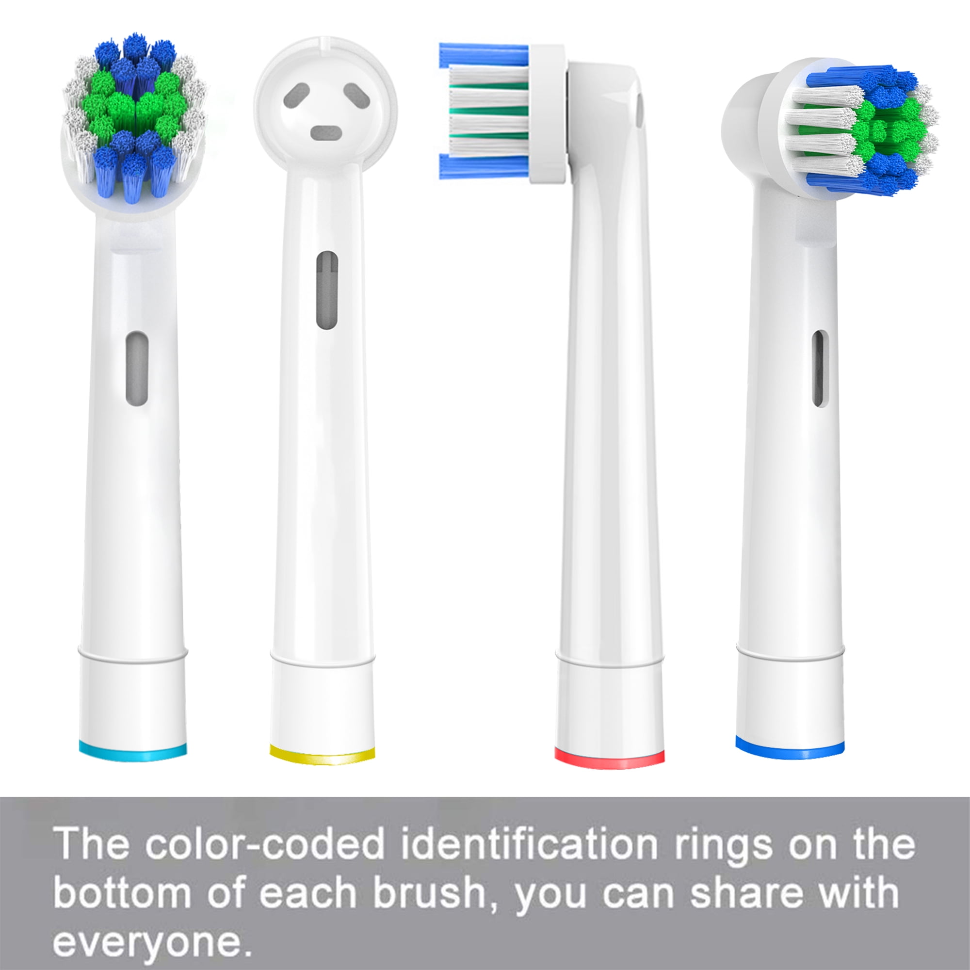 GENKENT Replacement Toothbrush Heads Compatible with Oral-B Braun, Precision Clean Electric Toothbrush Refills (Brown, 20 Pack) t0qa6