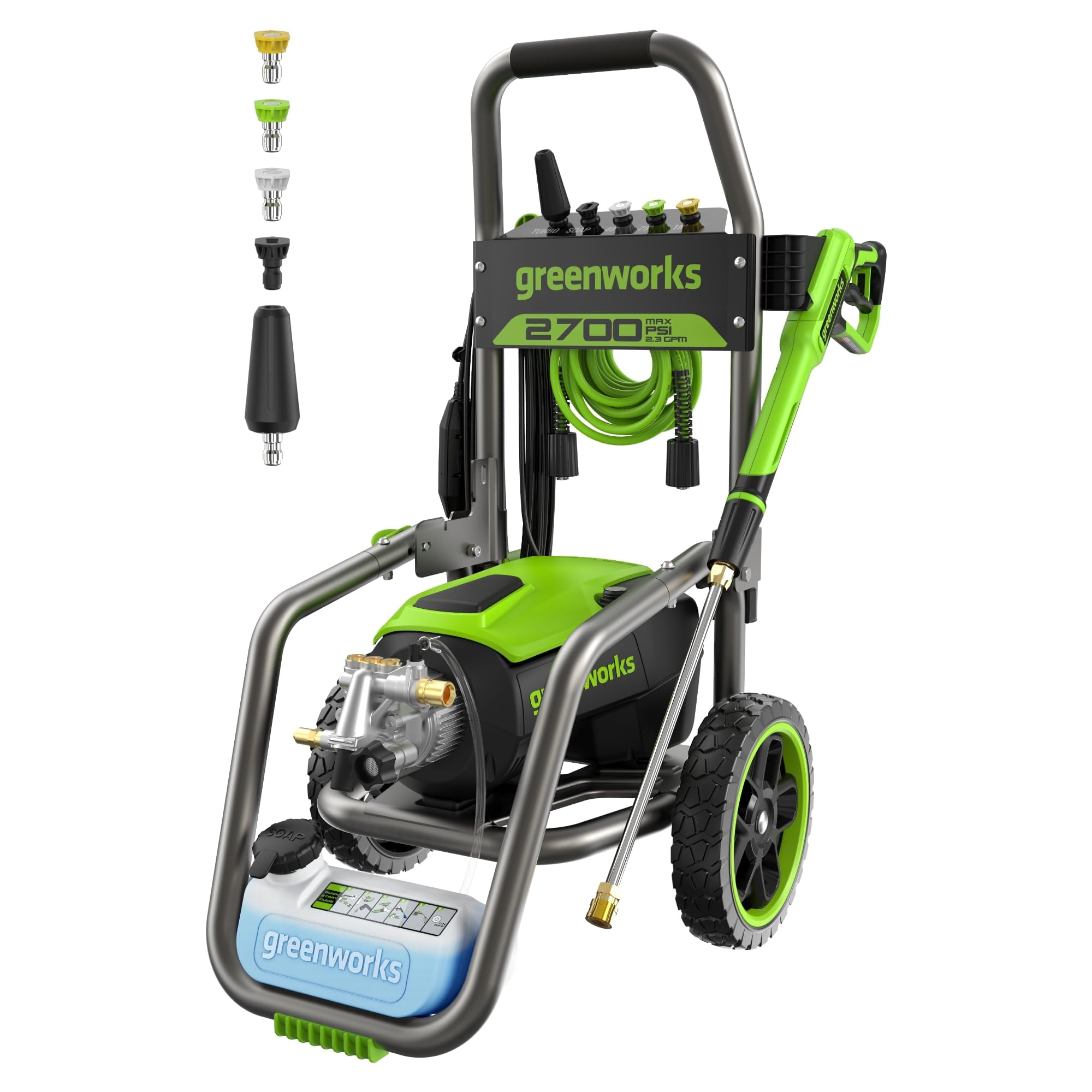 Greenworks Electric Pressure Washer, 2700 PSI 2.3 GPM Max, TruBrushless Motor Technology (2700 PSI) jjuh7