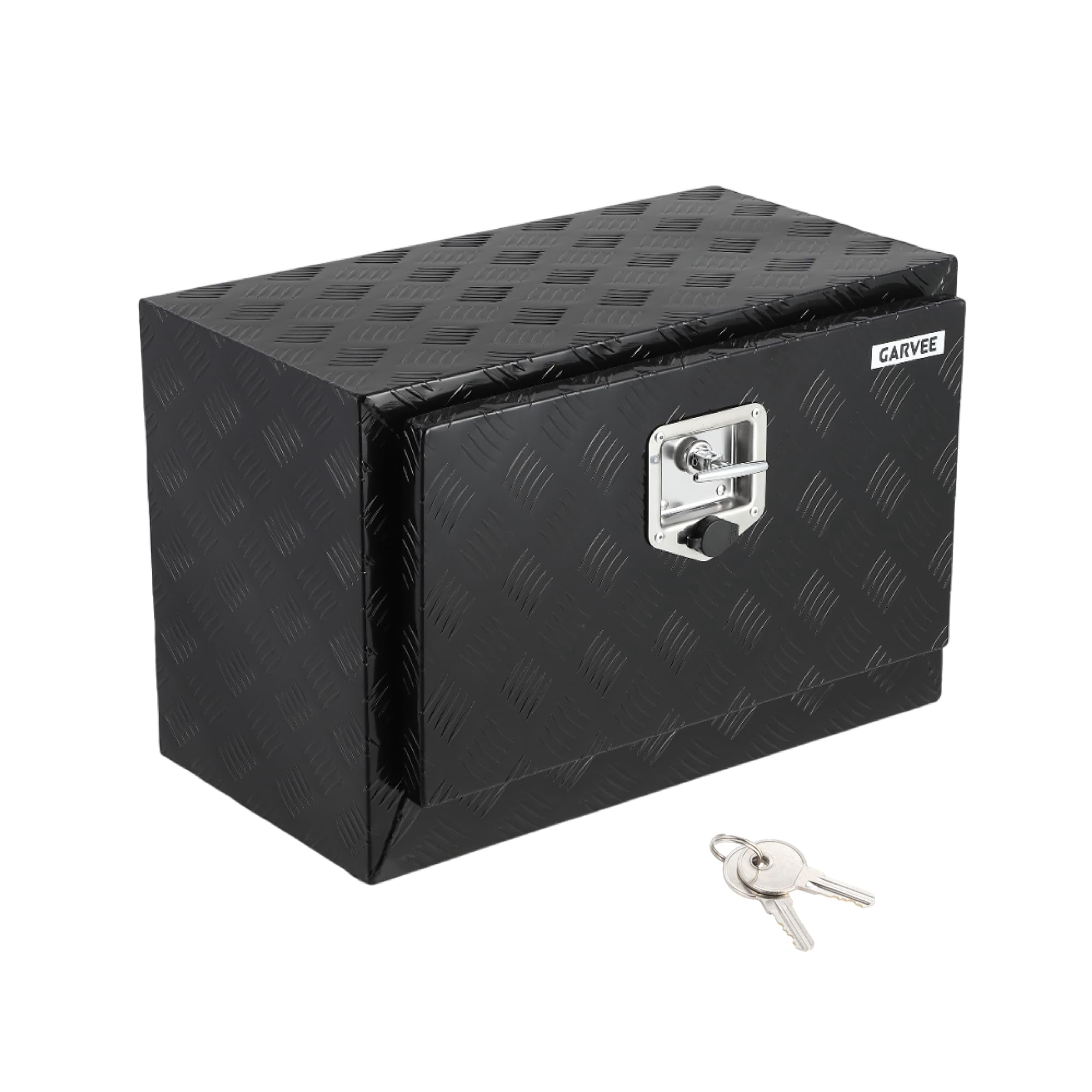 JustSmart Heavy Duty Aluminum Underbody Truck Tool Box, Waterproof Storage with Lockable T-Handle (Glossy Black, 36 in) hr3g4