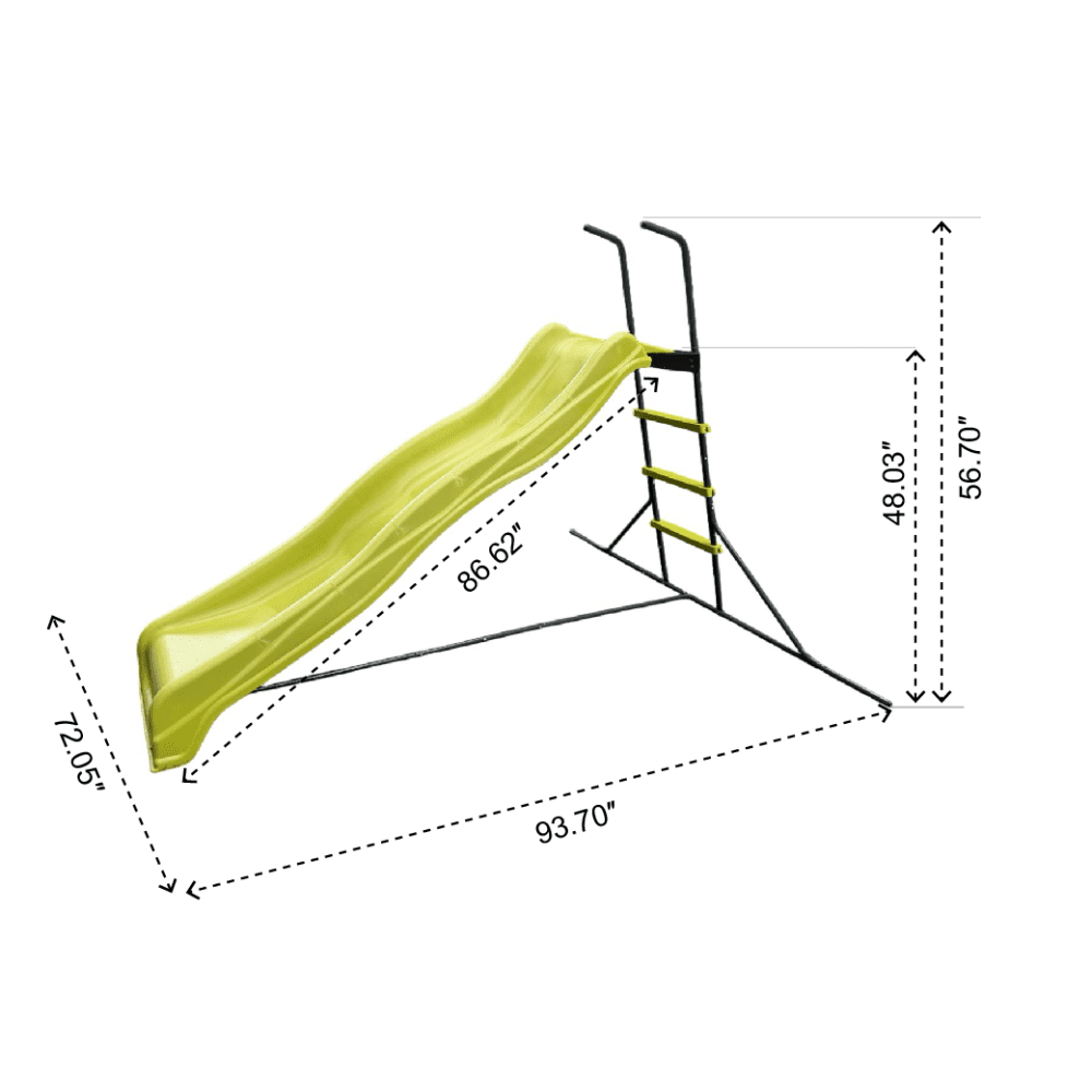 Cozynest Freestanding Kids Slide, Indoor and Outdoor Playground Equipment for Backyard (Green, 93.7 x 72.04 x 56.69 in) 5h4ur