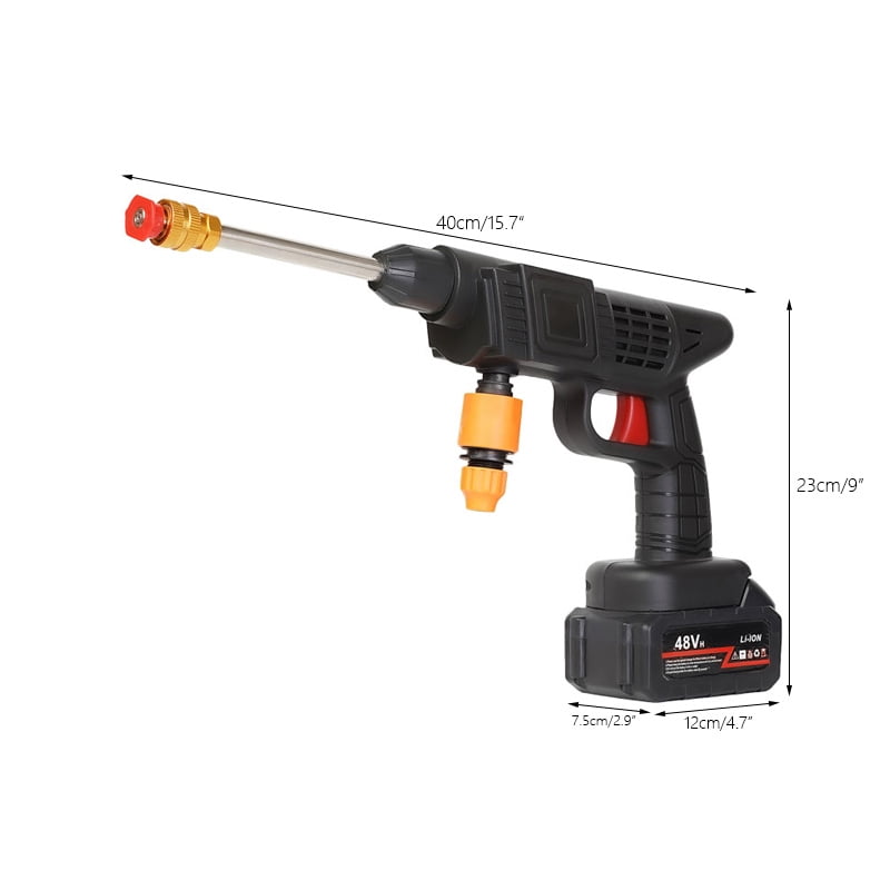 NAUDHENM Cordless Electric Pressure Washer, Portable Power Cleaner with Quick Connect Nozzles (350 PSI, 0.53 GPM) i5cap