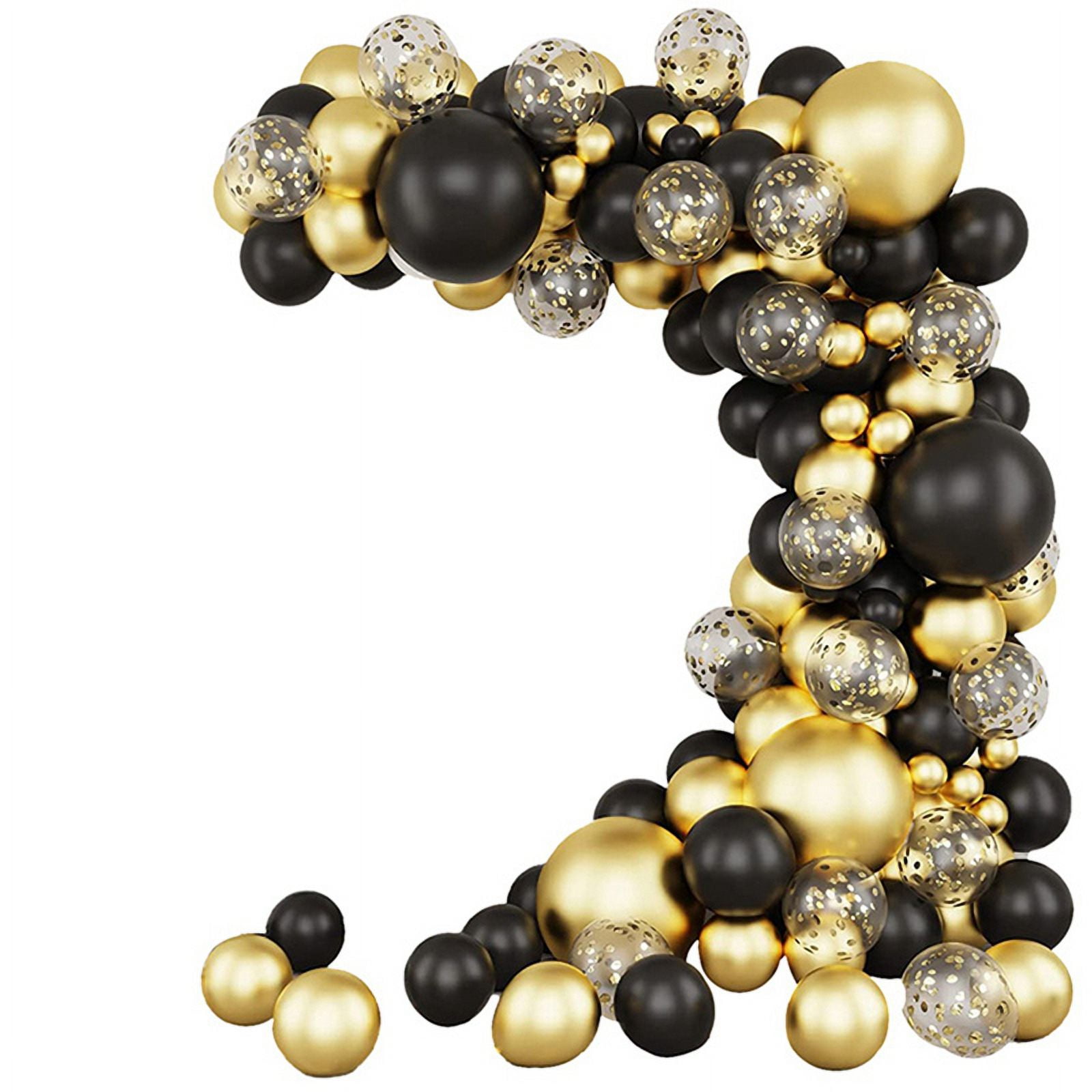 Generic Balloon Garland Arch Kit (Black and Gold, 129 Pieces) 9cybd