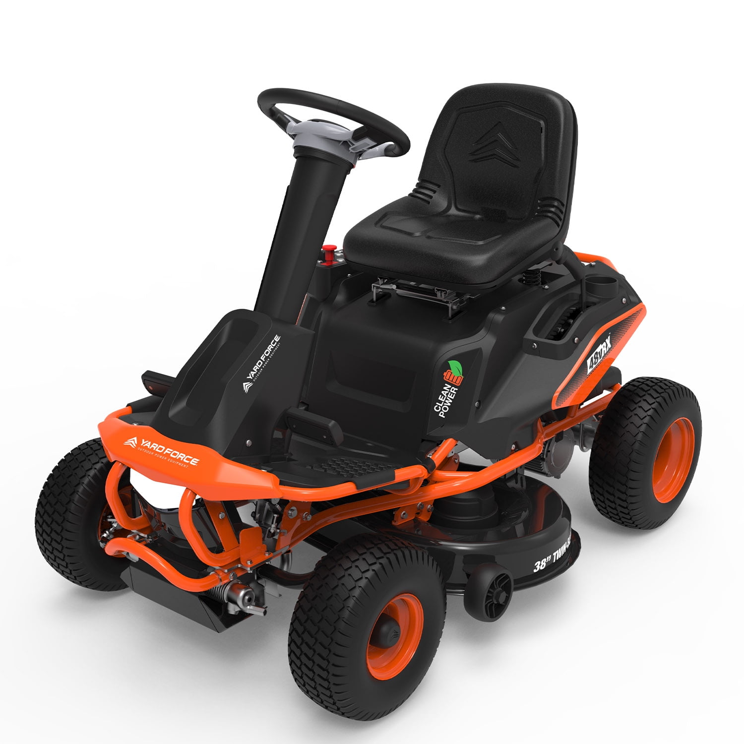 Merotec 48V Rear Engine Riding Lawn Mower (38 in Deck, Electric) gnngc