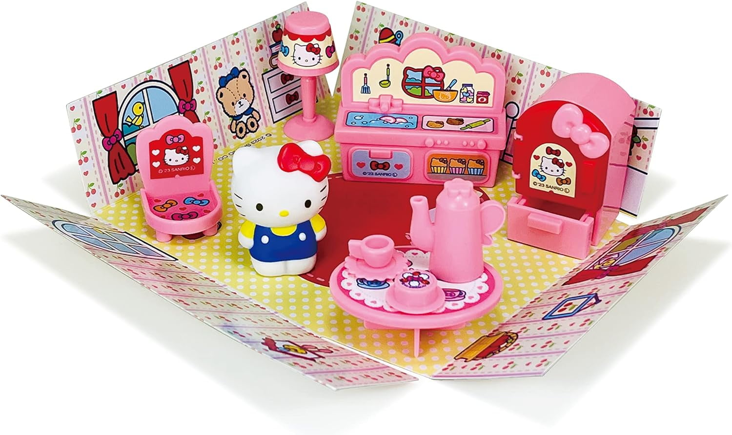 Muraoka Hello Kitty Mini House Playset with Furniture and Accessories (6.1 in) og95n