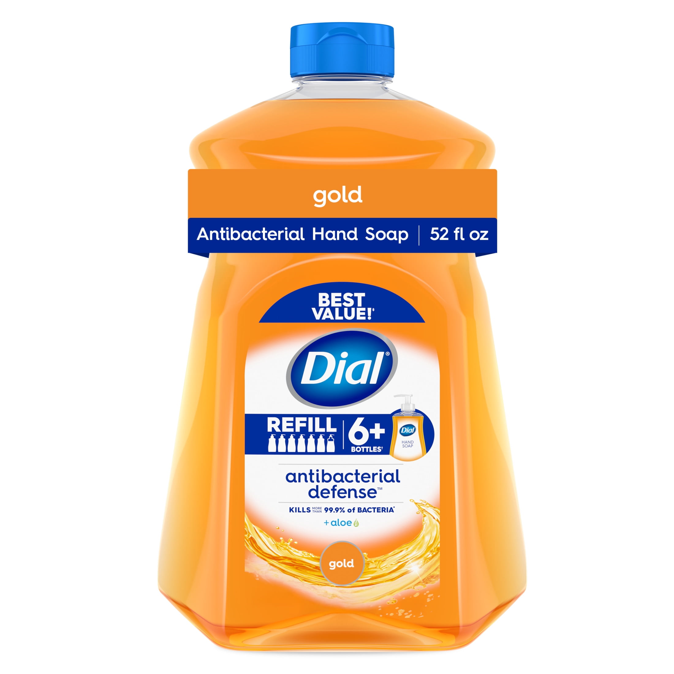Dial Antibacterial Defense Liquid Hand Soap Refill (Gold, 52 fl oz) 8p39j