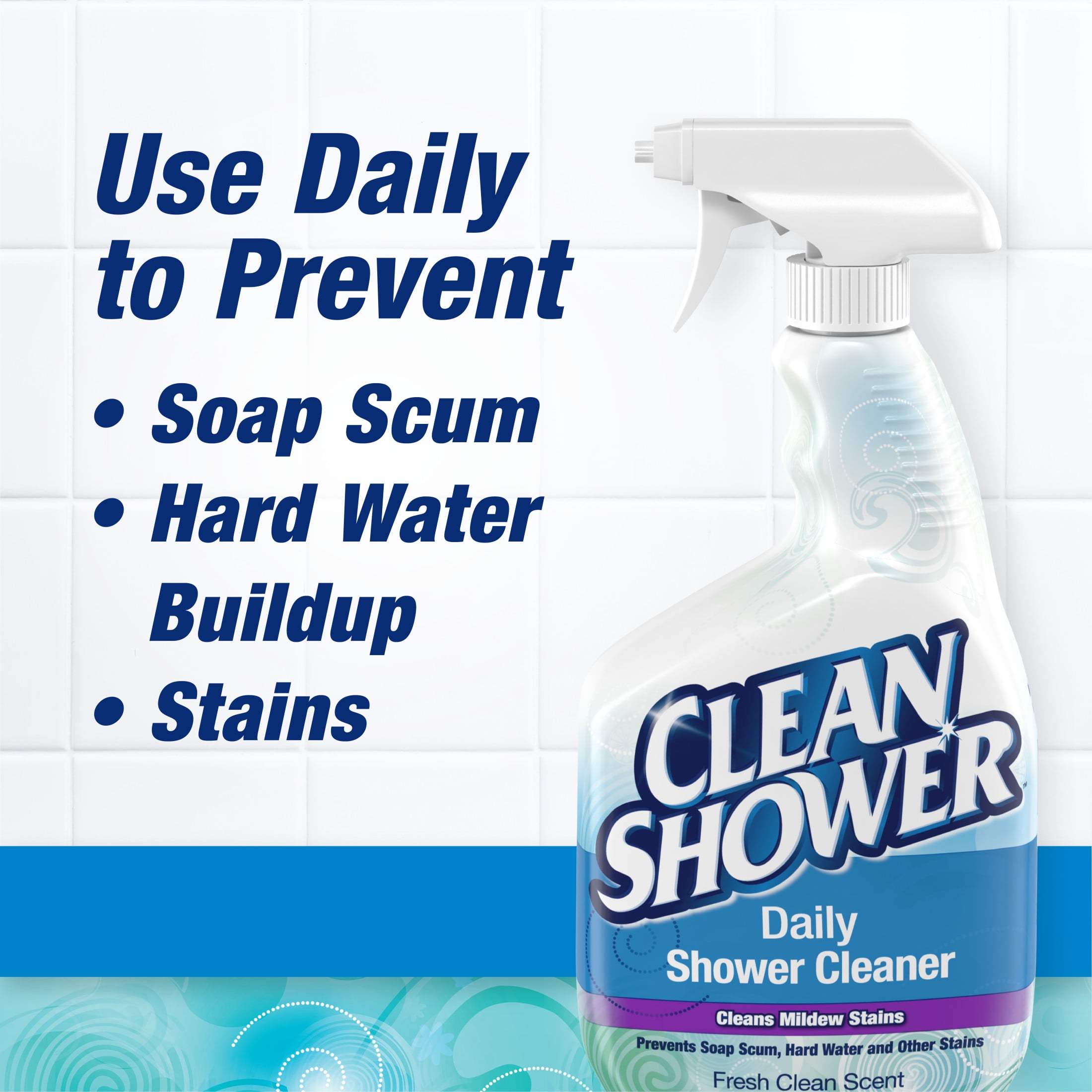 Clean Shower Daily Shower Cleaner, Non-Toxic Formula for Soap Scum and Hard Water Prevention (32 fl oz) lv8i0 - Image 2