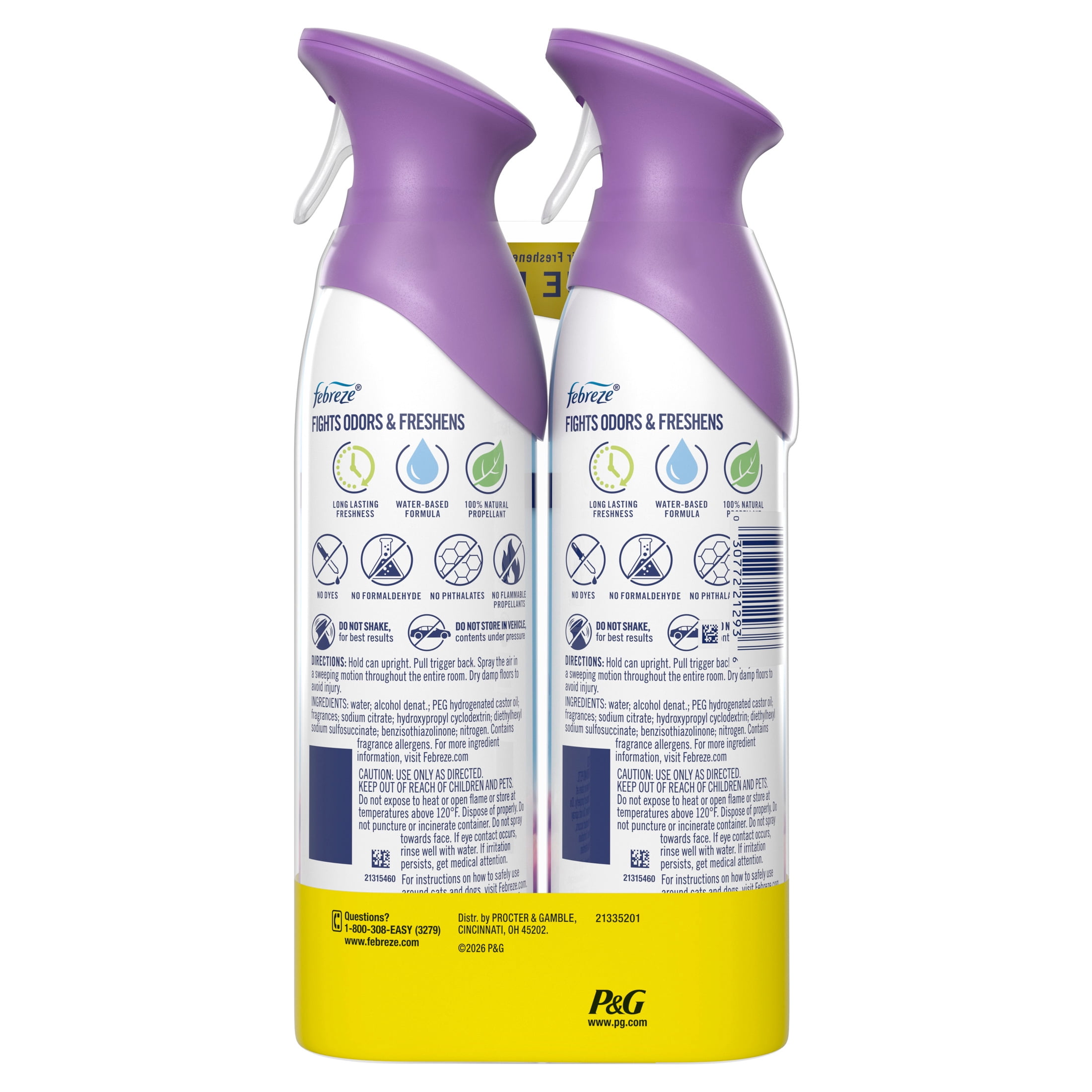 Febreze Air Mist Air Freshener Spray, Odor Eliminator, Twilight Lavender (8.1 oz, 2 Count) 1t9io