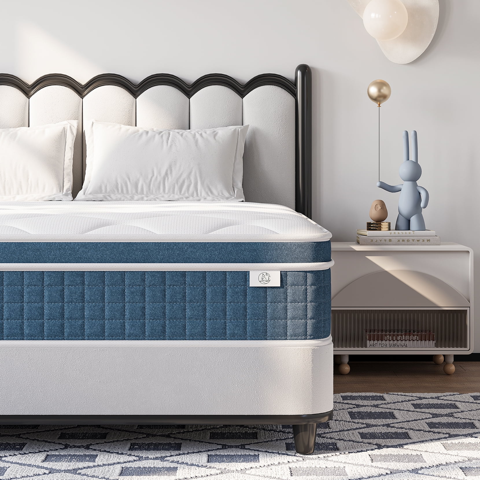 Neche 10 in Twin Hybrid Mattress, Memory Foam and Pocket Spring Bed with Medium Feel (Twin, 10 in) px33c