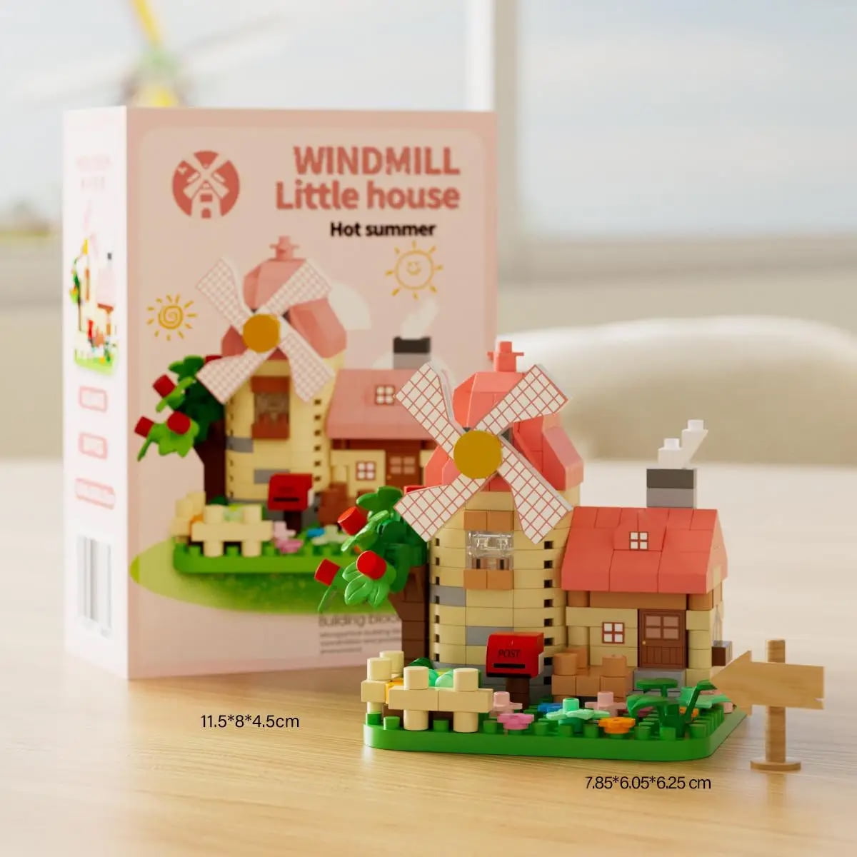 CONUSEA Windmill House Building Blocks Set (1802 Pieces, Micro Construction Model) 6qo5c