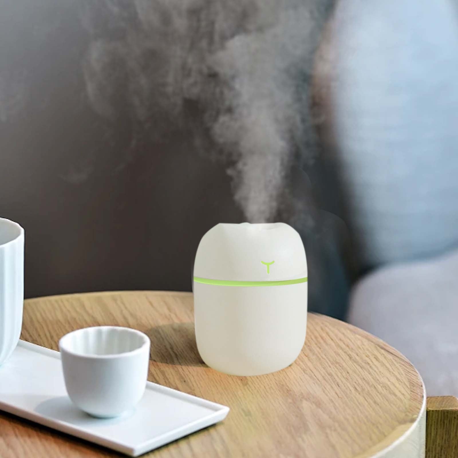 RAPOBRIX Portable Mini Cool Mist Humidifier, Quiet Desktop Air Moisturizer for Bedroom and Office (White, 7.44 fl oz) sd4oe