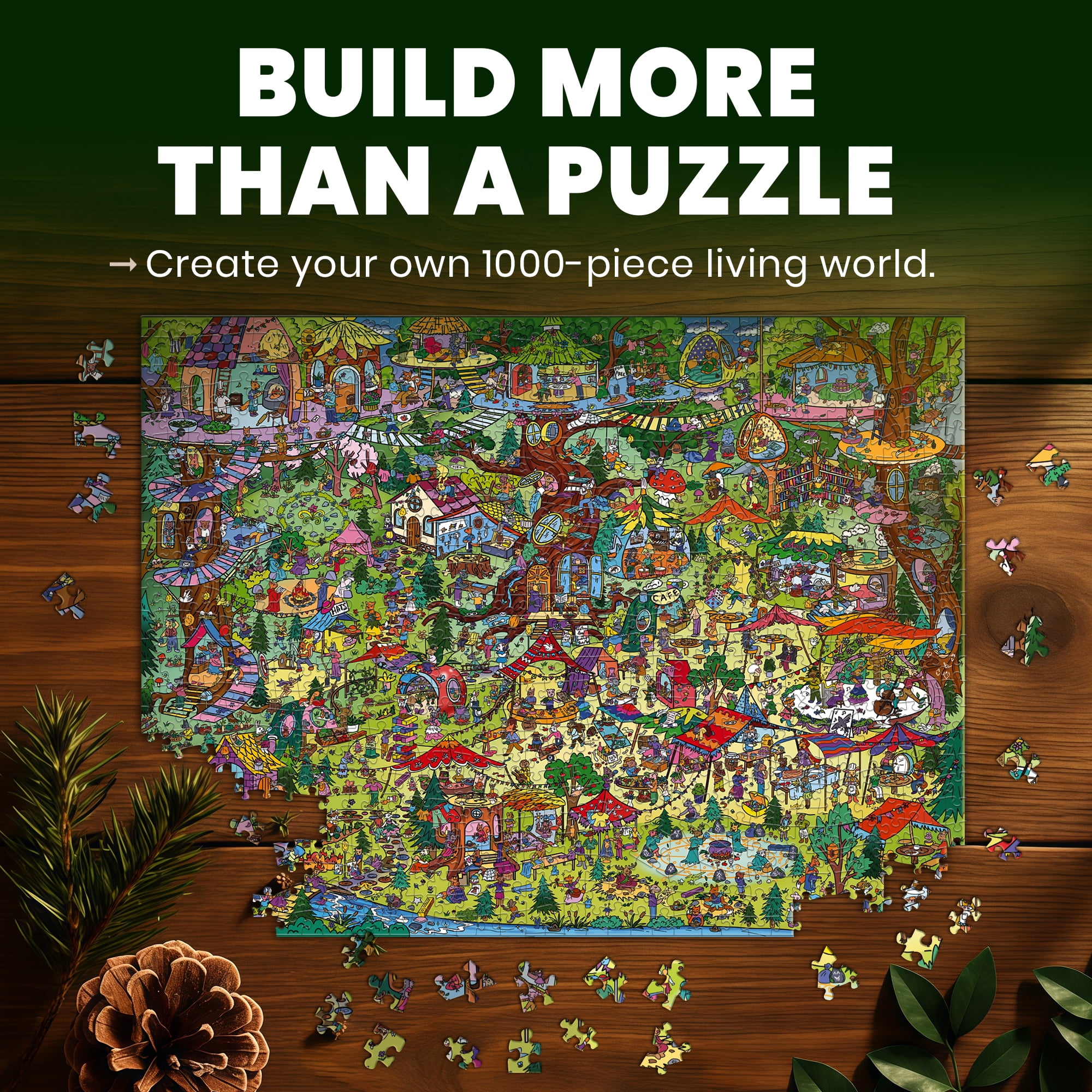 Quokka 1000 Piece Jigsaw Puzzle for Adults (Forest Realm, 1000 Pieces) 6cqck