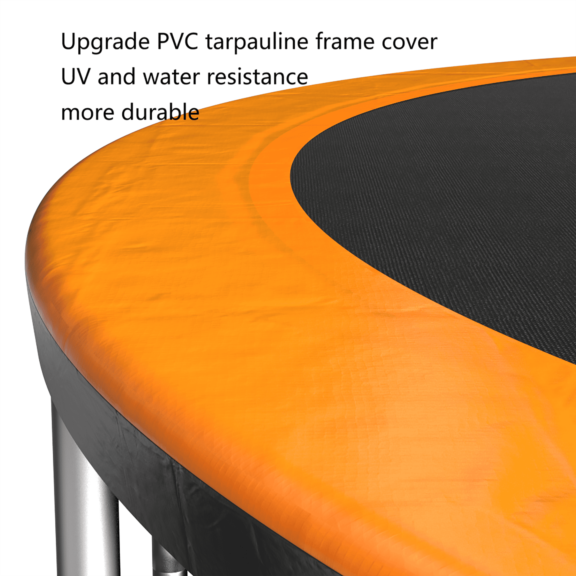 SUNRINX 14ft Outdoor Trampoline with Basketball Hoop, Safety Enclosure, and Ladder (Orange, 14ft) voq7p