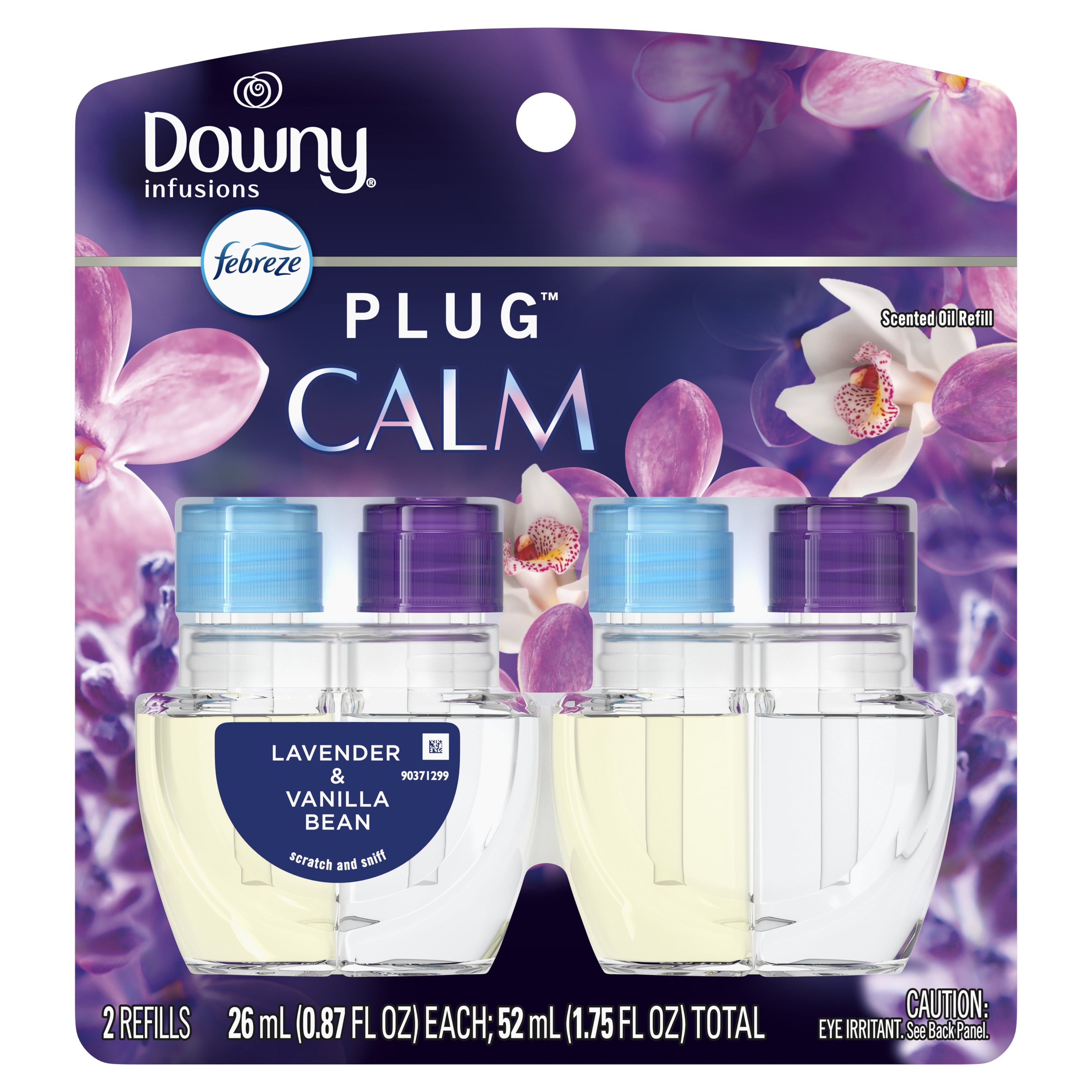 Febreze Fade Defy Plug Air Freshener Scented Oil Refill (Downy Calm, 2 Pack, 1.75 fl oz) dvest