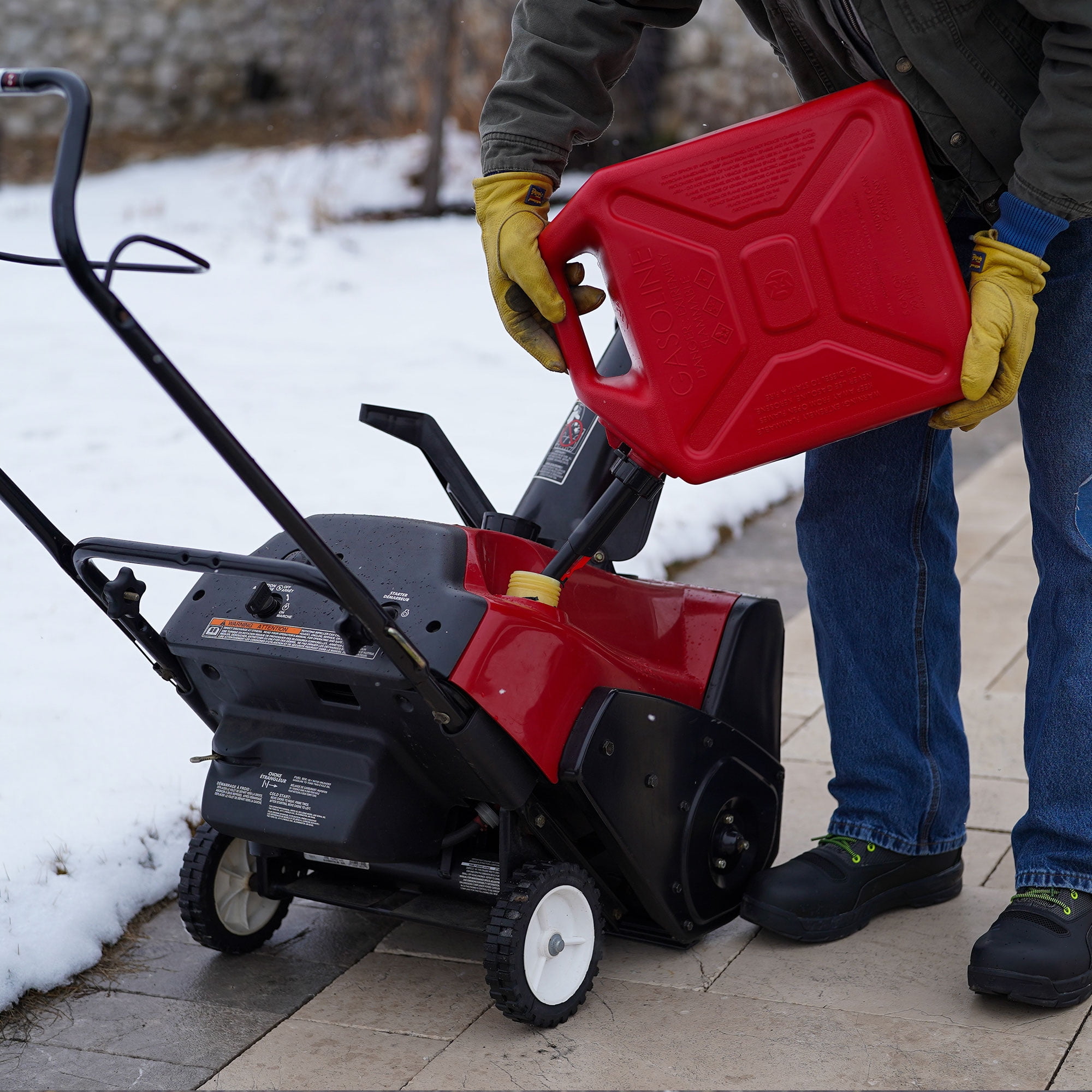 Midwest Can 5110 Military Style Gasoline Fuel Container (Red, 5 gal) z4mvl