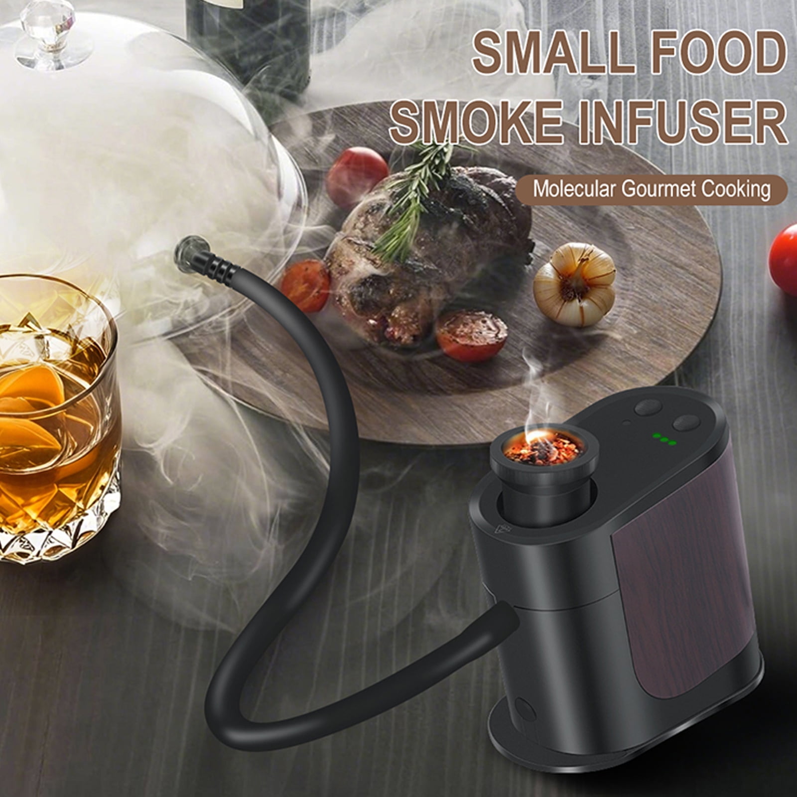 Eurhowing Handheld Electric Food Smoker Gun for Kitchen and Bartending (Black, 1 Unit) u25n4