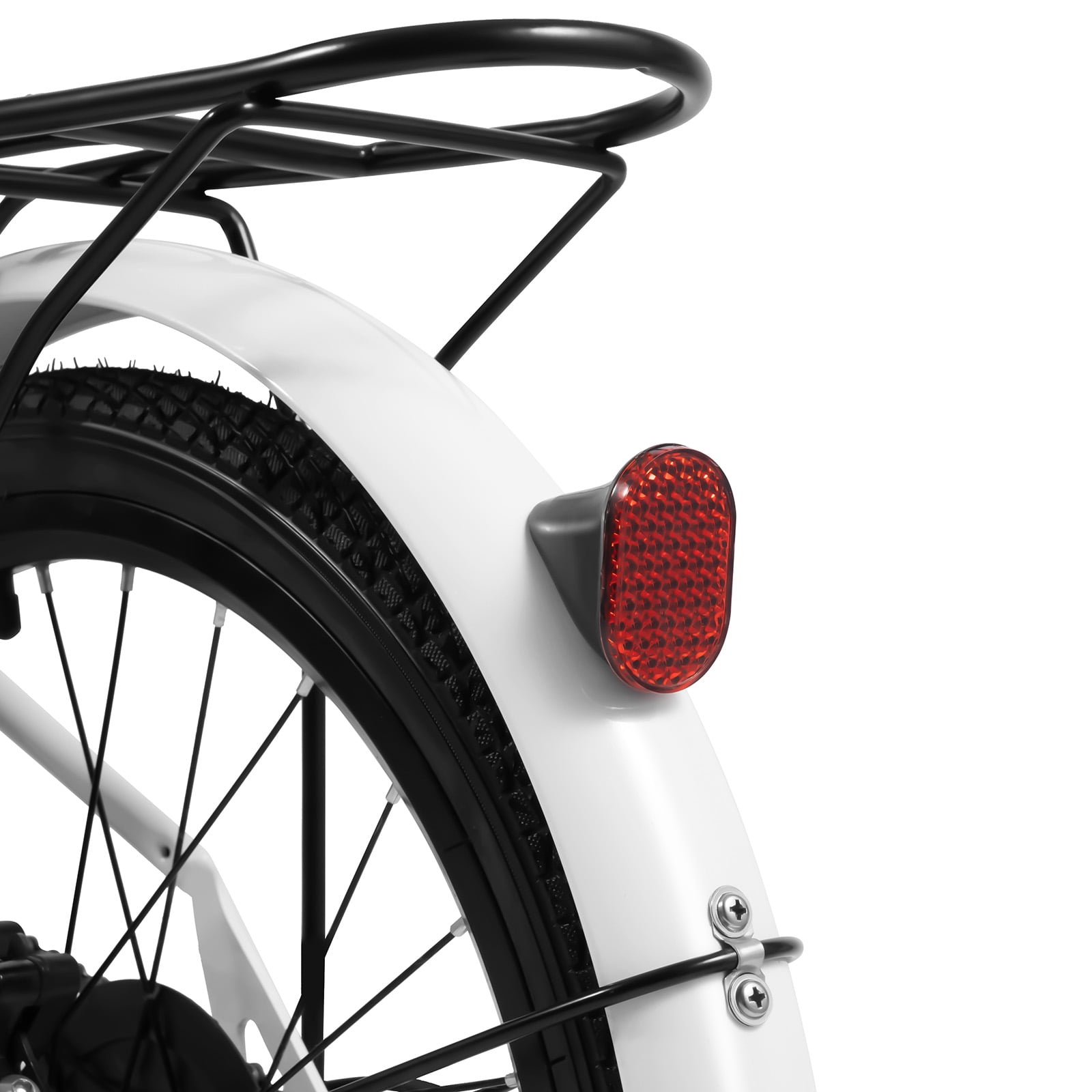 Peakora 20-Inch Folding Bicycle with 7-Speed Gear System, Adjustable Height, and Dual Disc Brakes (White, 20 in) mbvr1
