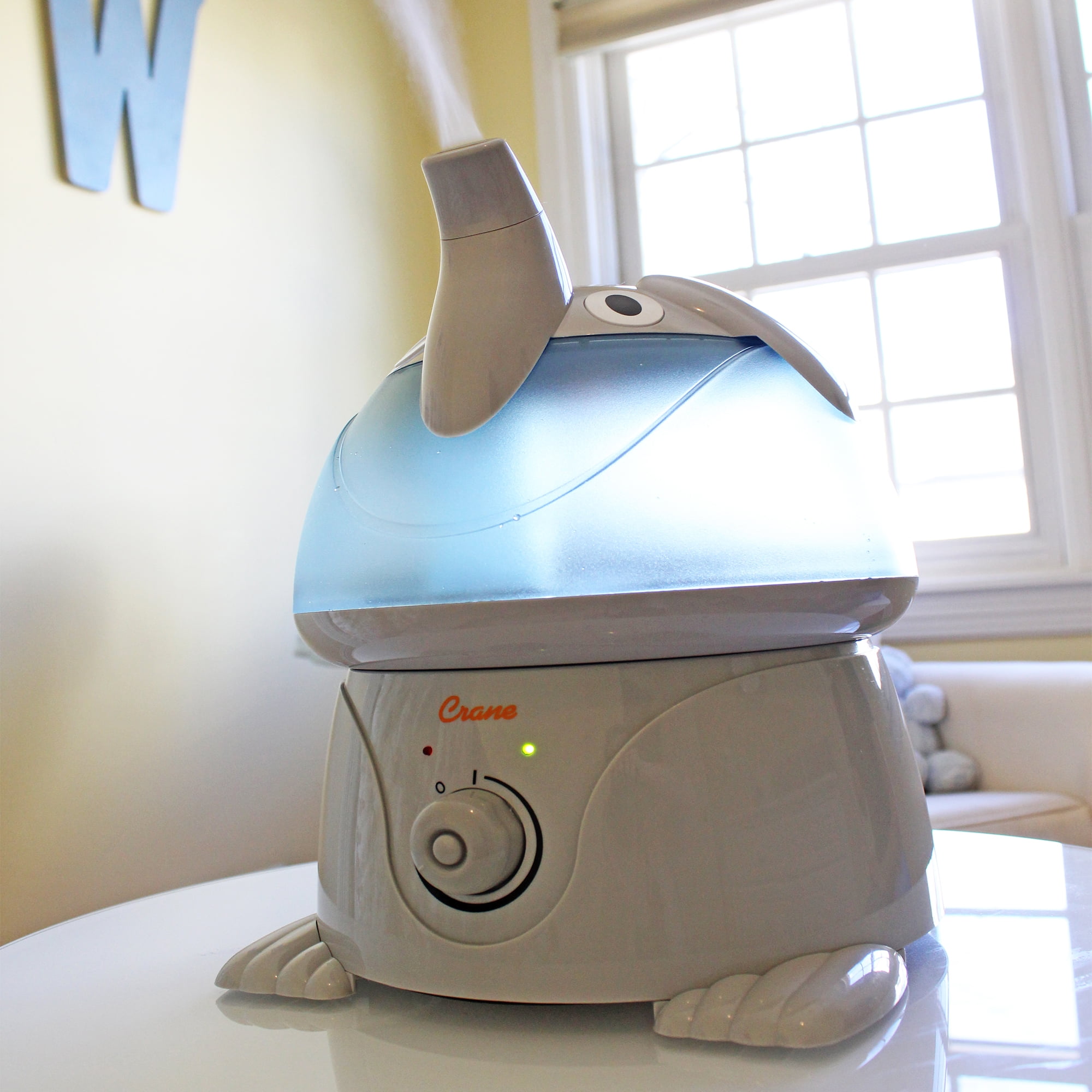 Crane Ultrasonic Elephant Humidifier (Gray, 1 gal) p55pk