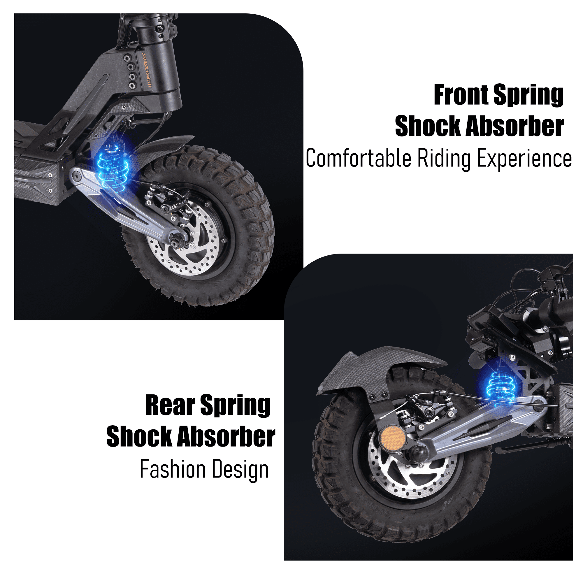 EOEOTWO K2MAX Dual Motor Electric Scooter, 4000W Off-Road Commuter with 42-Mile Range (Black, 11 in Tires) 1r5xj