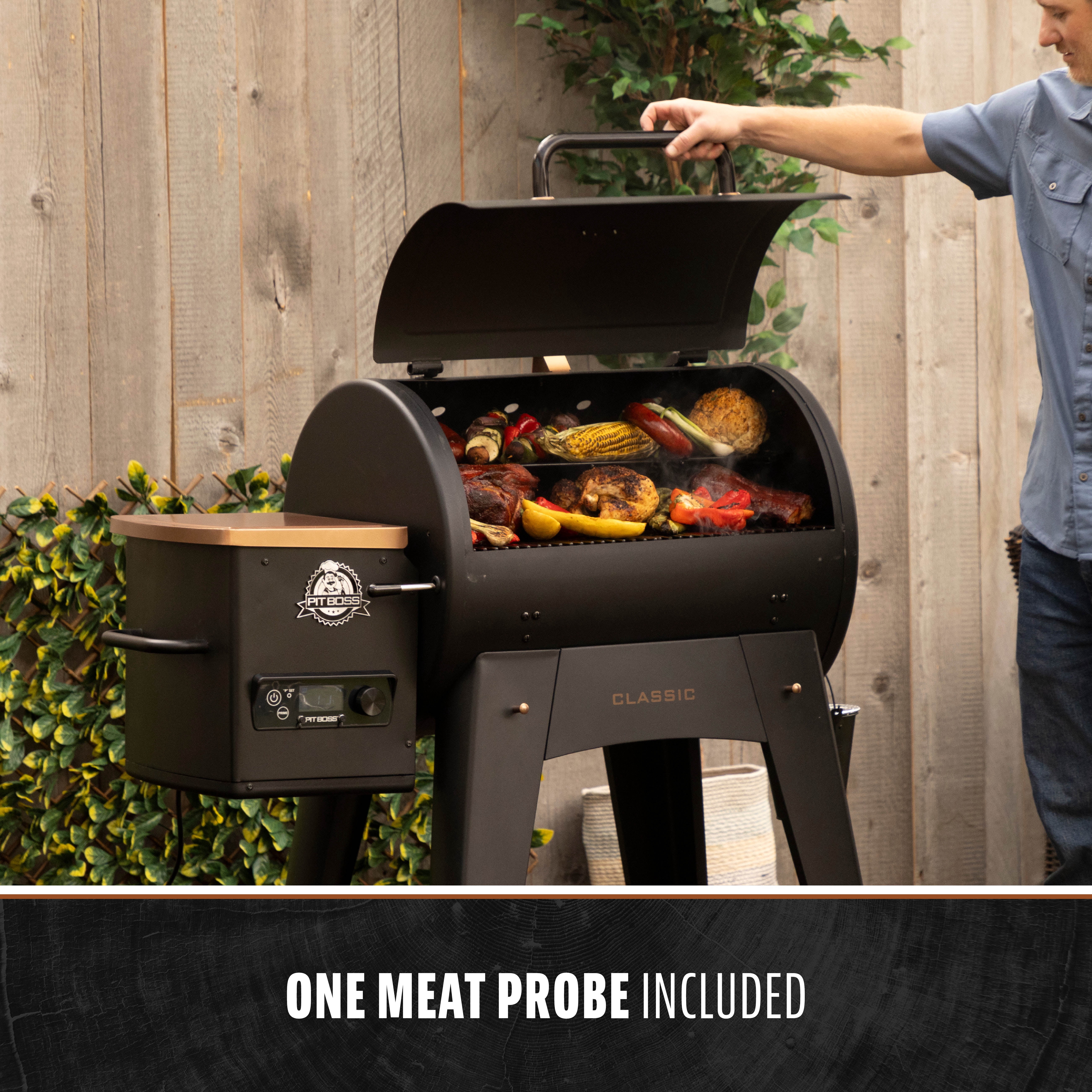 Pit Boss Onyx Series Wood Fired Pellet Grill and Smoker (Black, 746 sq in) xhgjr