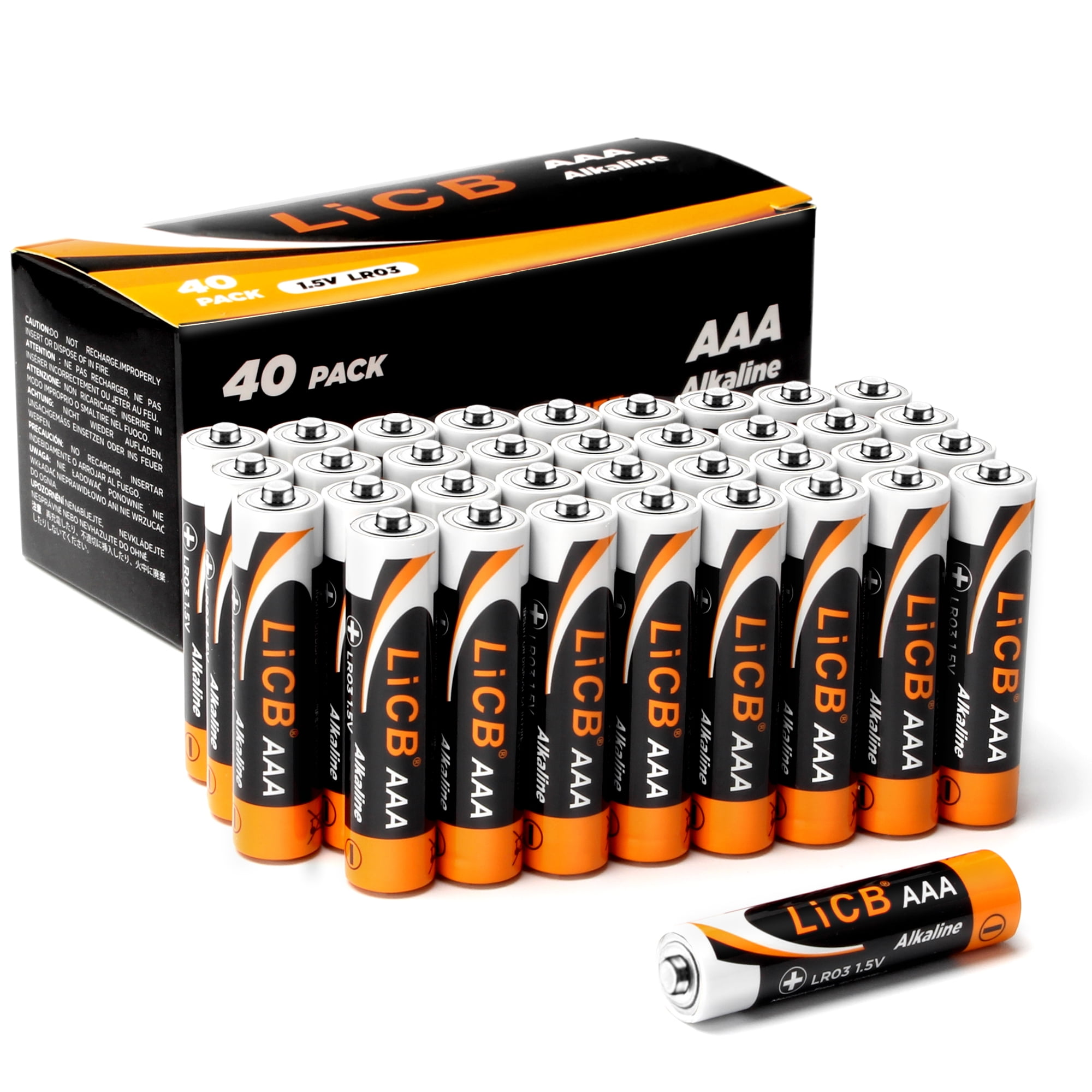 LiCB AAA Alkaline Batteries (Long-Lasting Power, 40 Pack) d1duq
