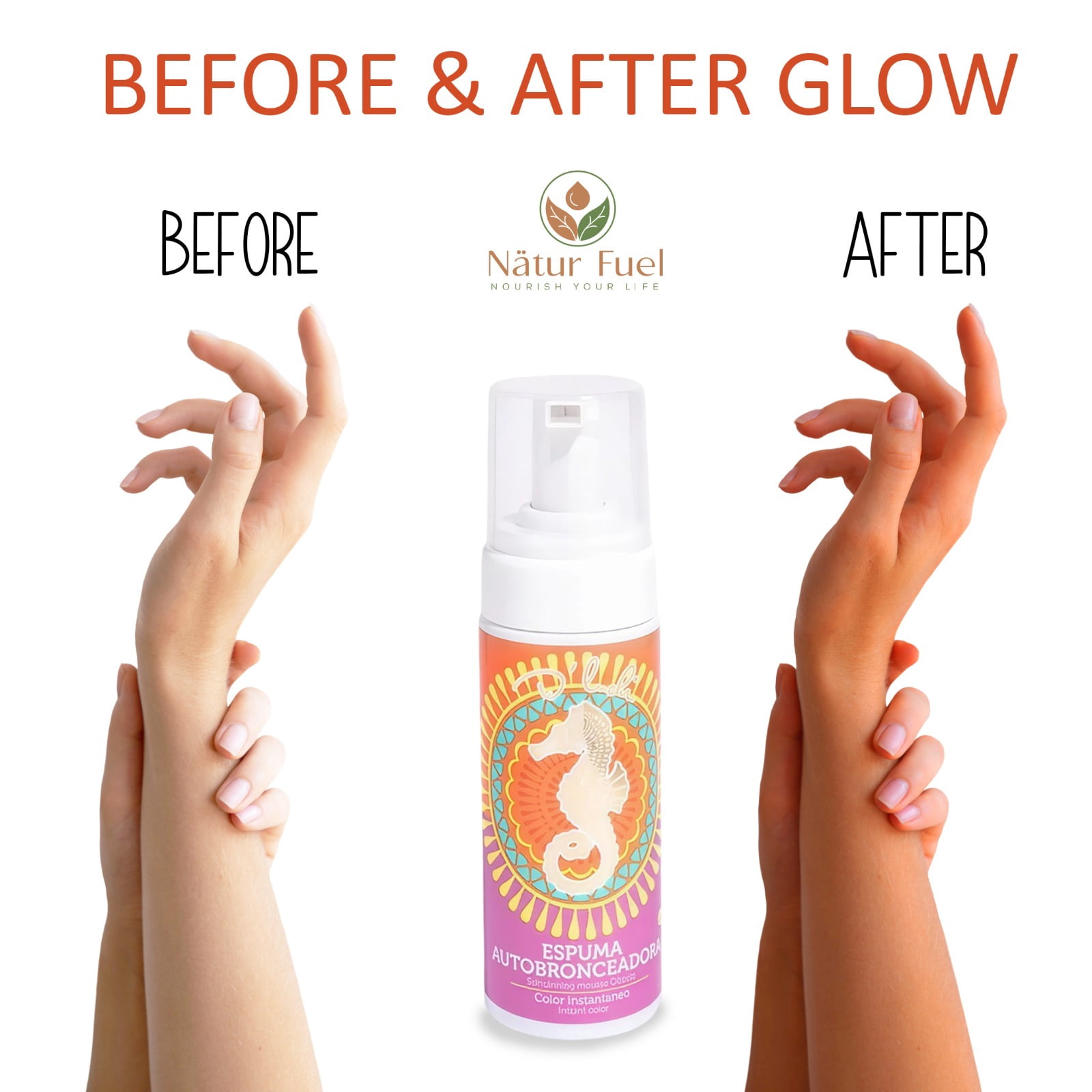 D’Luchi Self-Tanning Mousse, Hydrating Sunless Tanner with Aloe Vera & Jojoba (Medium Caramel, 5.07 fl oz) nnnar