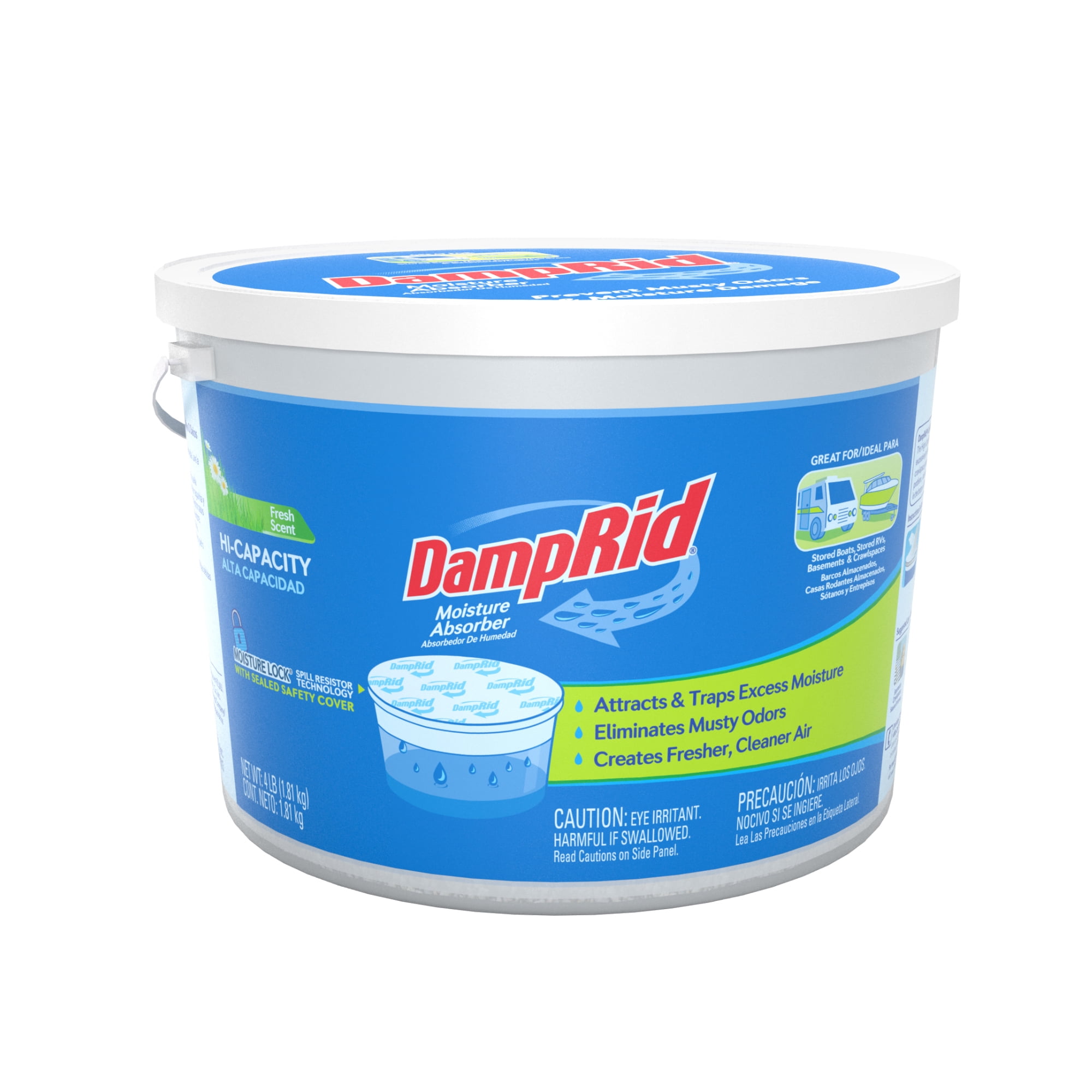 DampRid Hi-Capacity Moisture Absorber for RV and Boat (Fresh Scent, 4 lb) puh4k